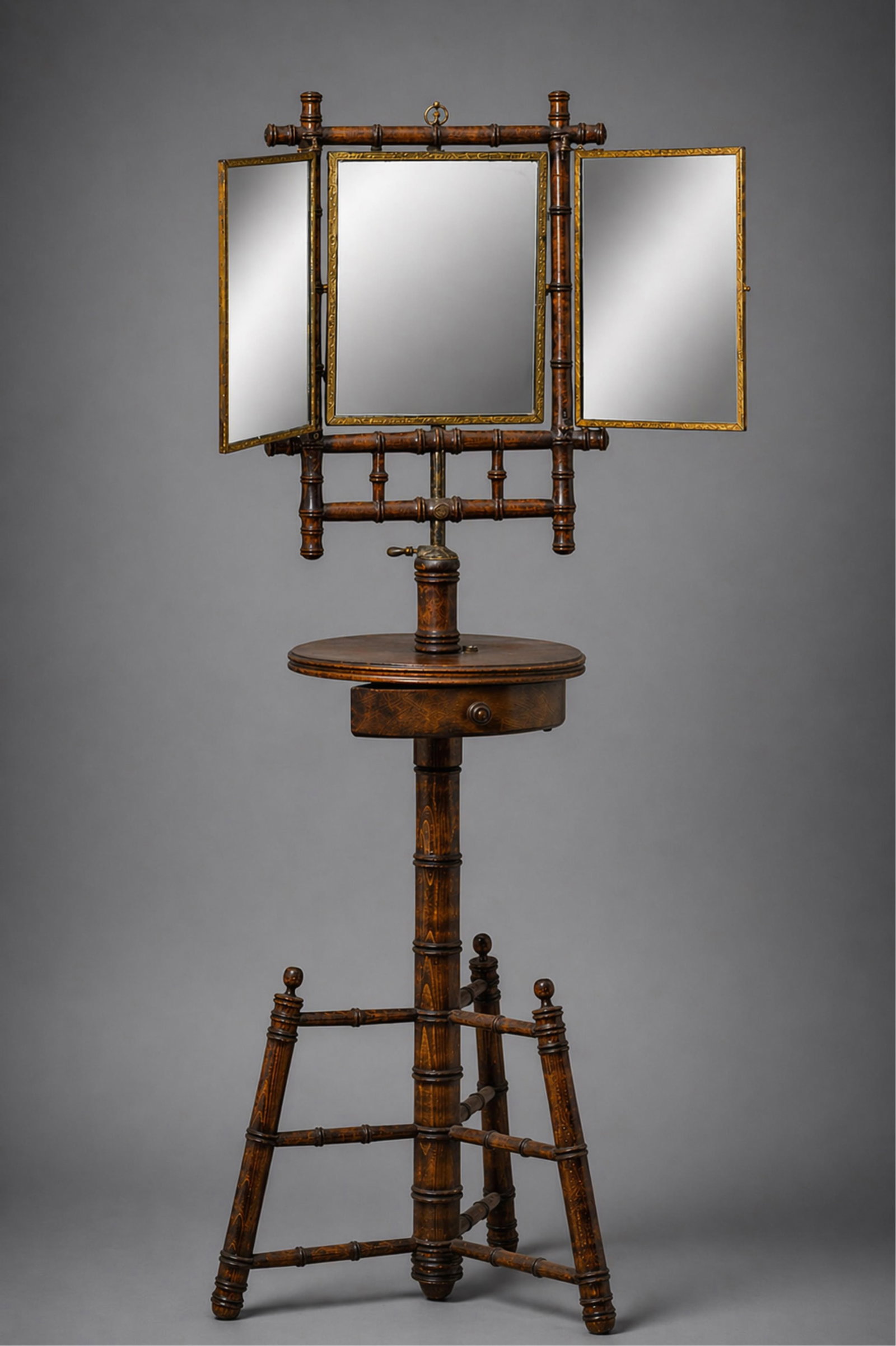 Late 19th Century Aesthetic Movement Faux Bamboo Shaving Stand Mirror (1 of 9)