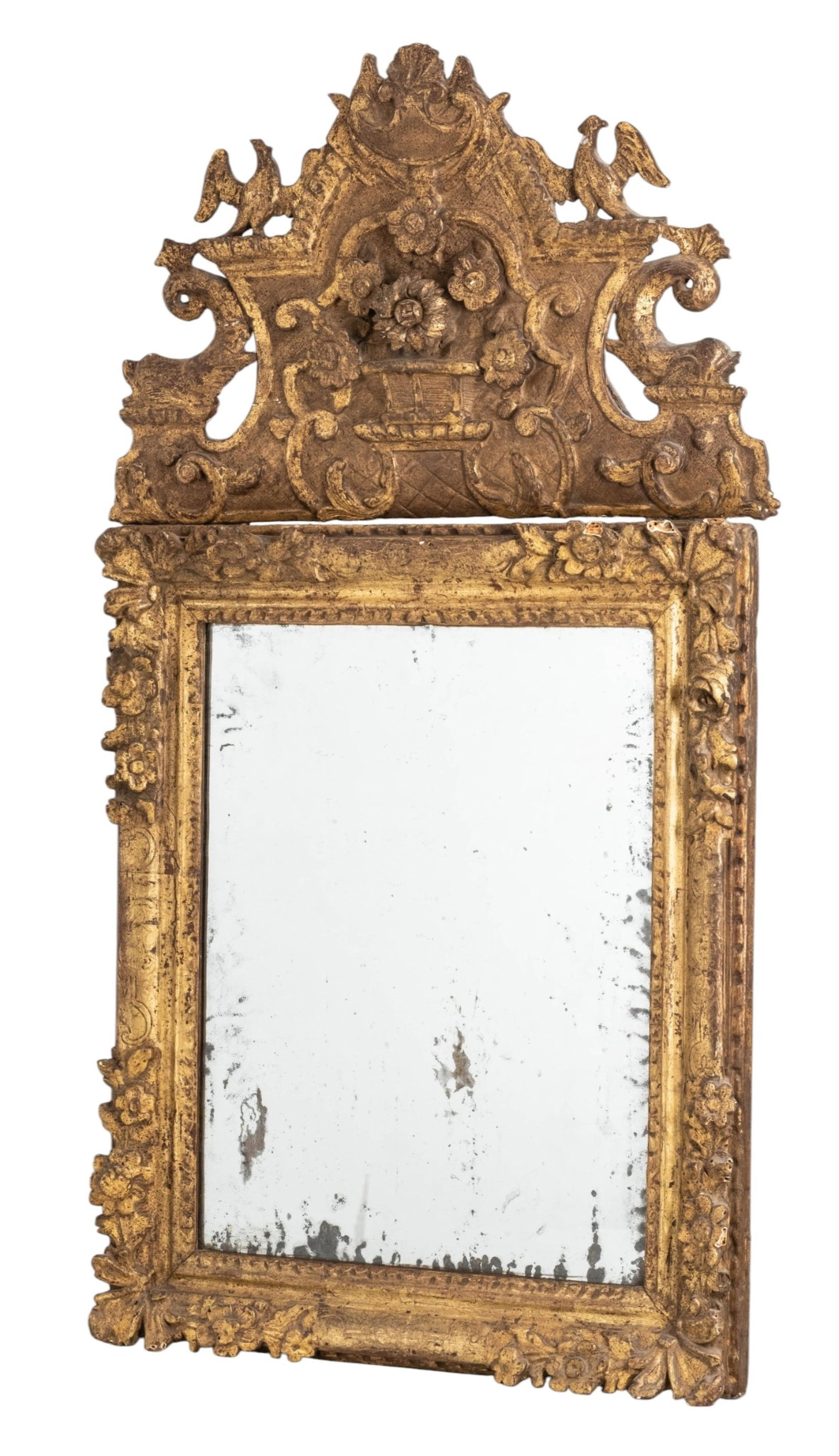 18th Century Period Giltwood Carved Mirror (1 of 10)