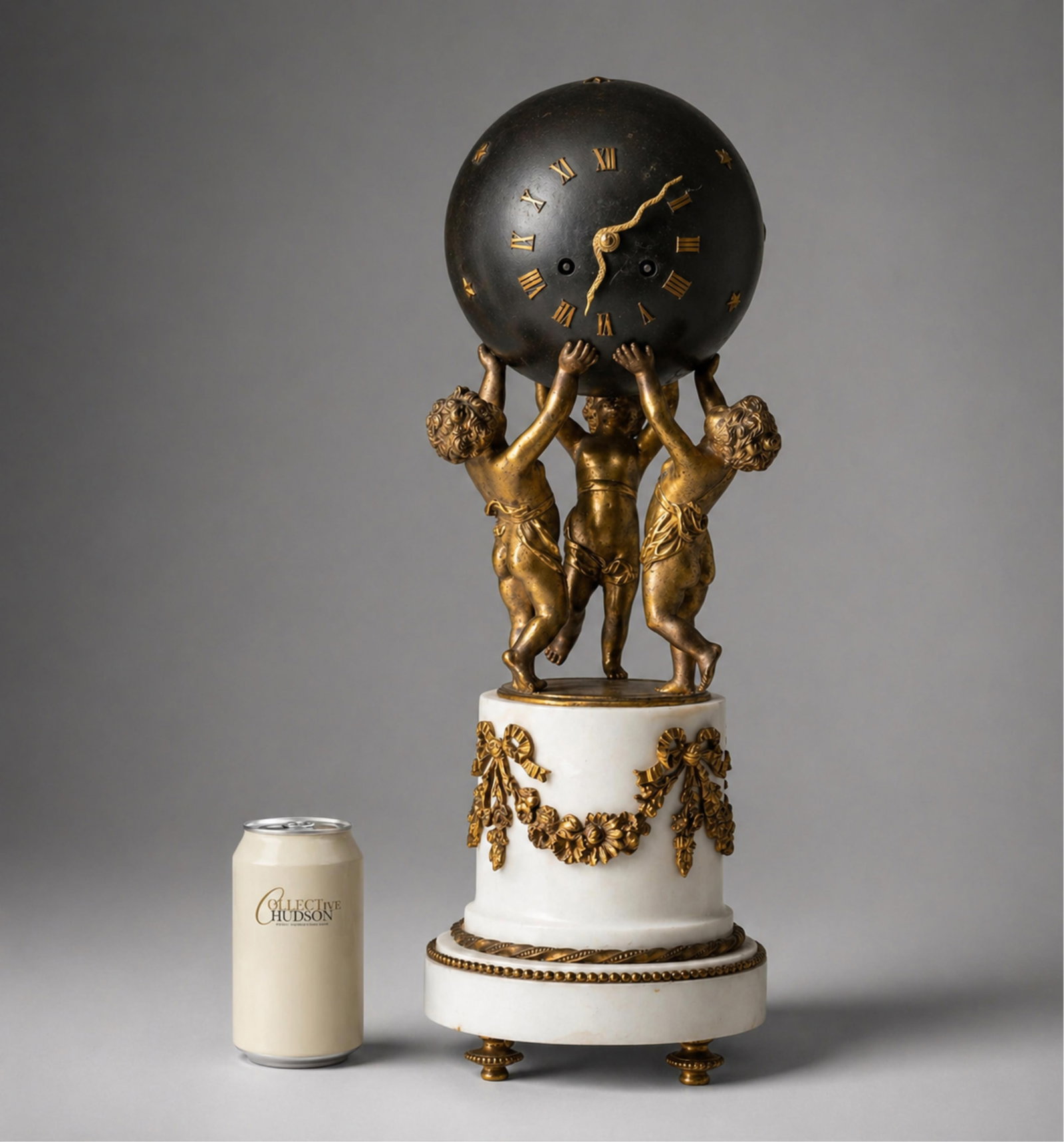 19th Century Louis XVI Style Marble and Gilded Bronze Clock (1 of 11)