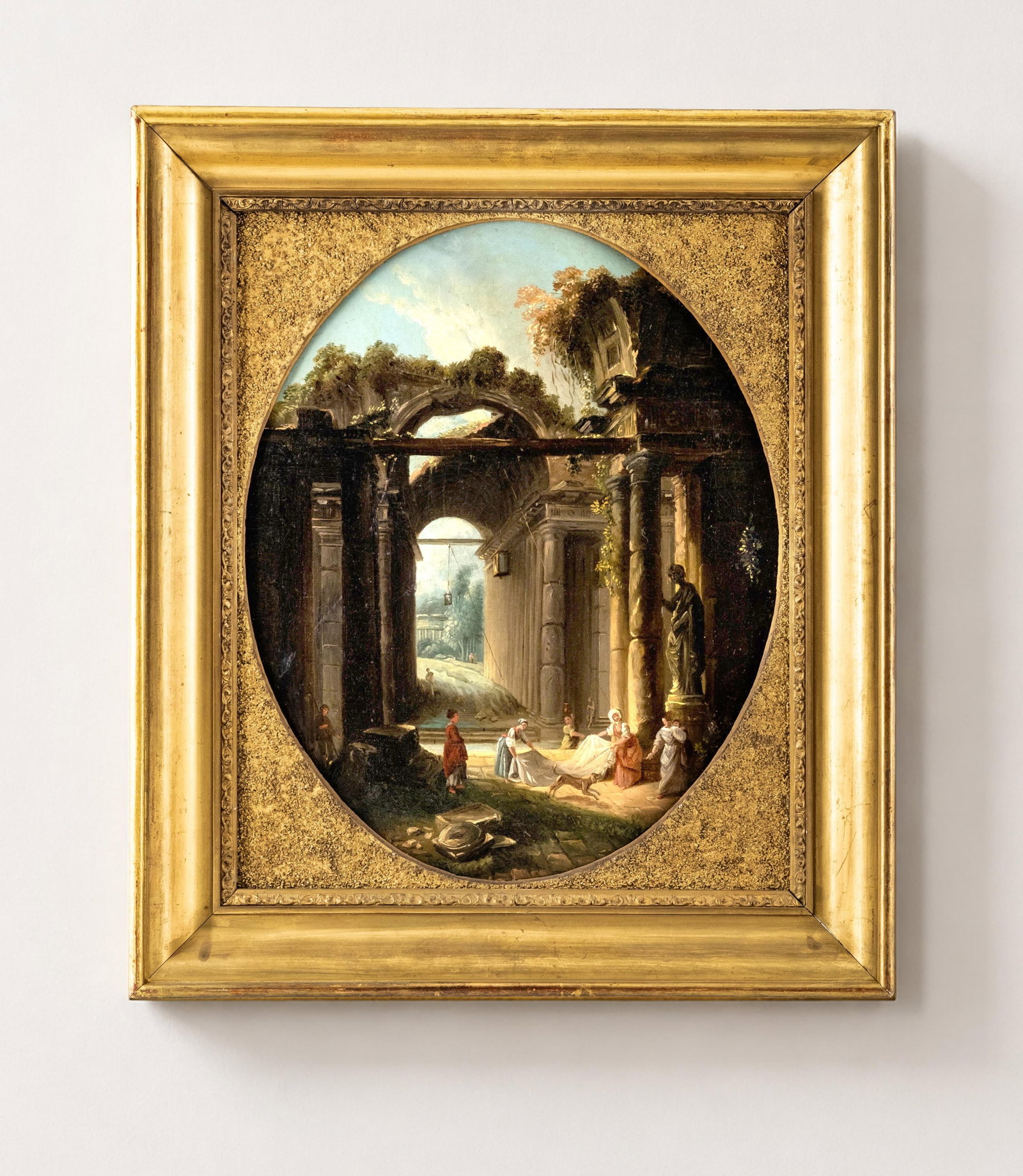 Hubert Robert Style Arch of Janus Architectural Ruin Painting (1 of 8)
