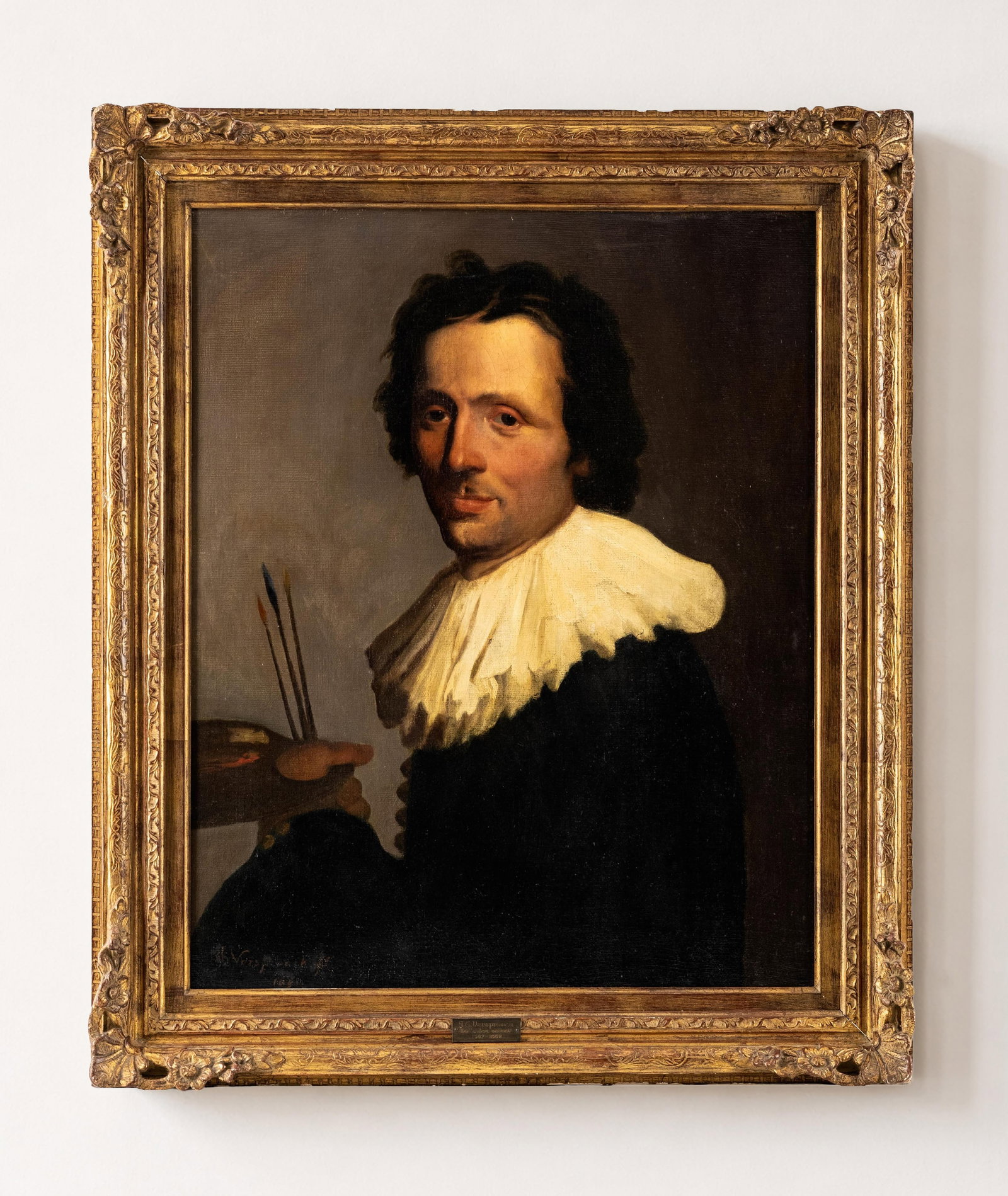 “J. Verspronck Dated and Signed, 17th Century Oil on Canvas Painting, Portrait of Artist (1 of 13)