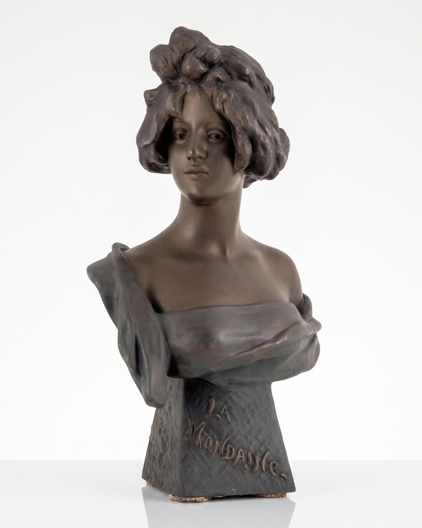 Art Nouveau Bust of a Young Woman, “La Mondaine (1 of 8)