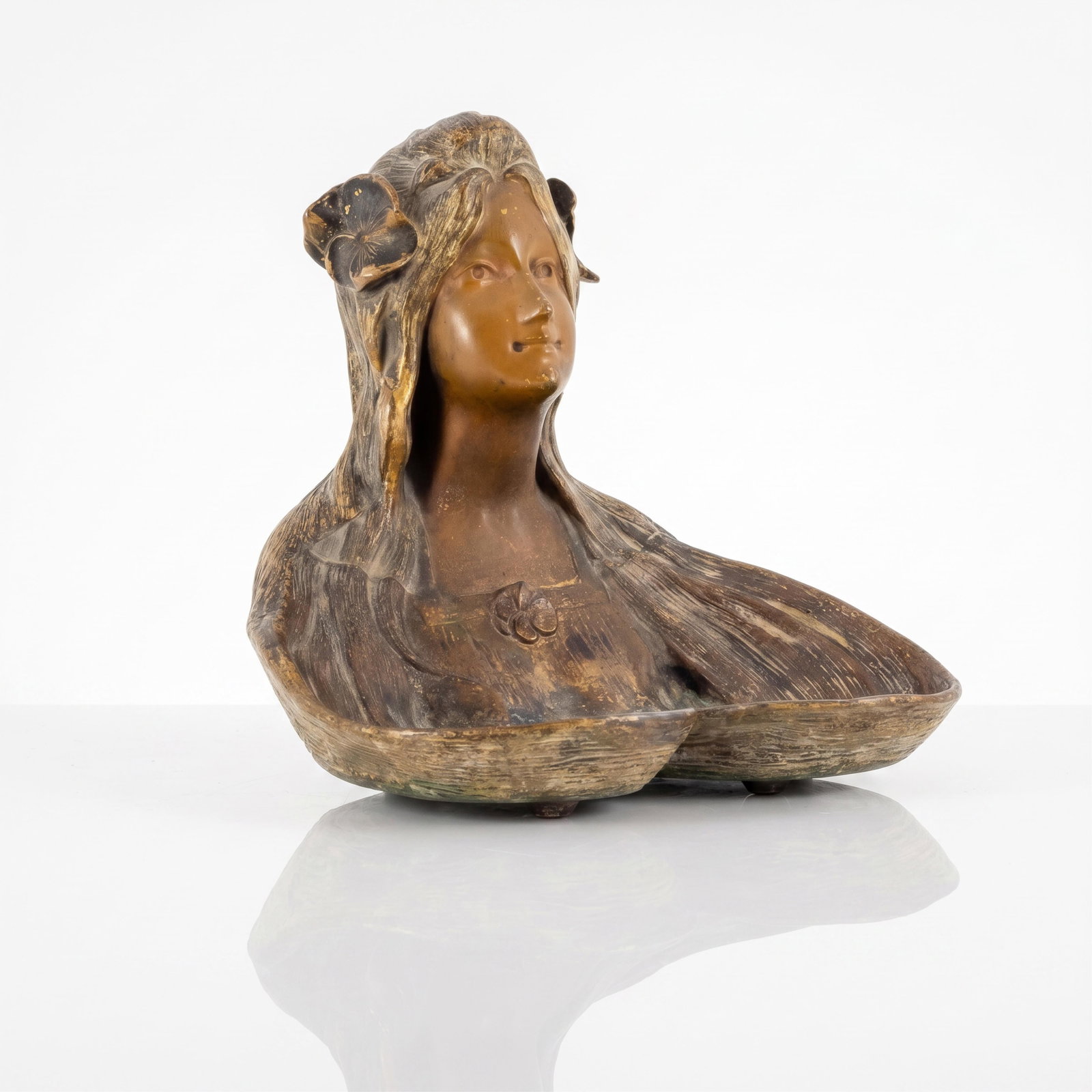Art Nouveau Figural Bronze Tray (1 of 7)