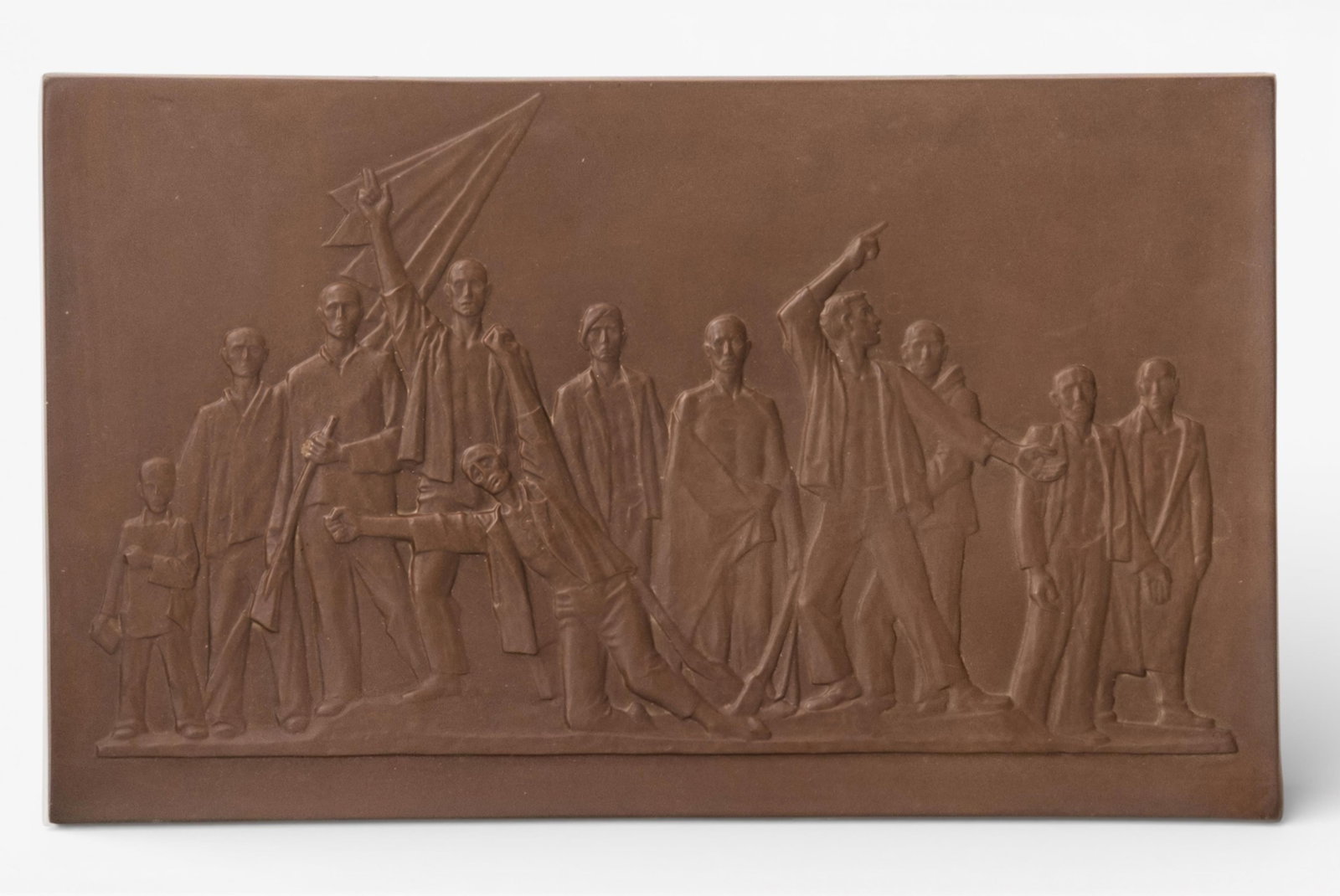 Meissen Böttger Steinzeug Relief Plaque In Fitted Case, signed with crossed swords mark (1 of 7)