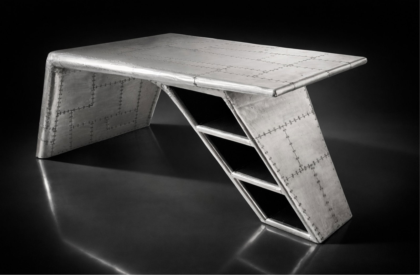 Timothy Oulton Iconic Blackhawk Valkyrie Aluminum Aviator Desk (1 of 14)