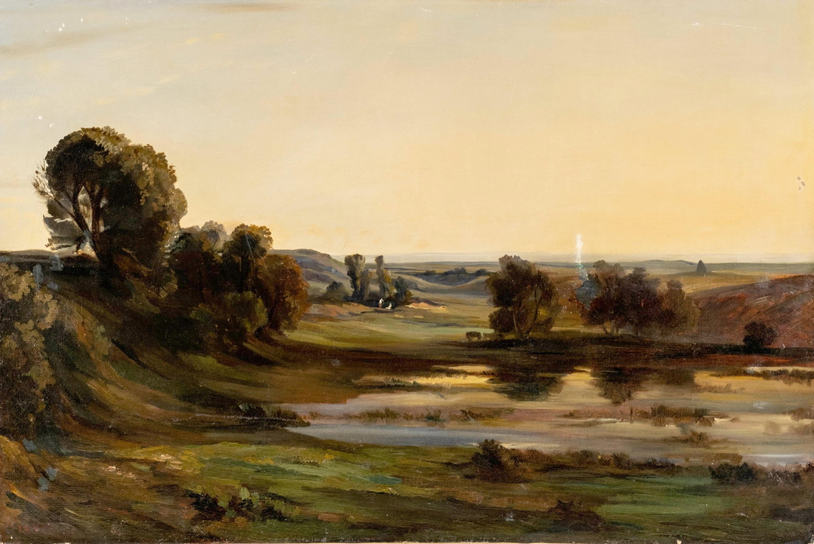 Théodore Rousseau Barbizon French School Landscape Oil On Canvas Painting, Signed (1 of 7)