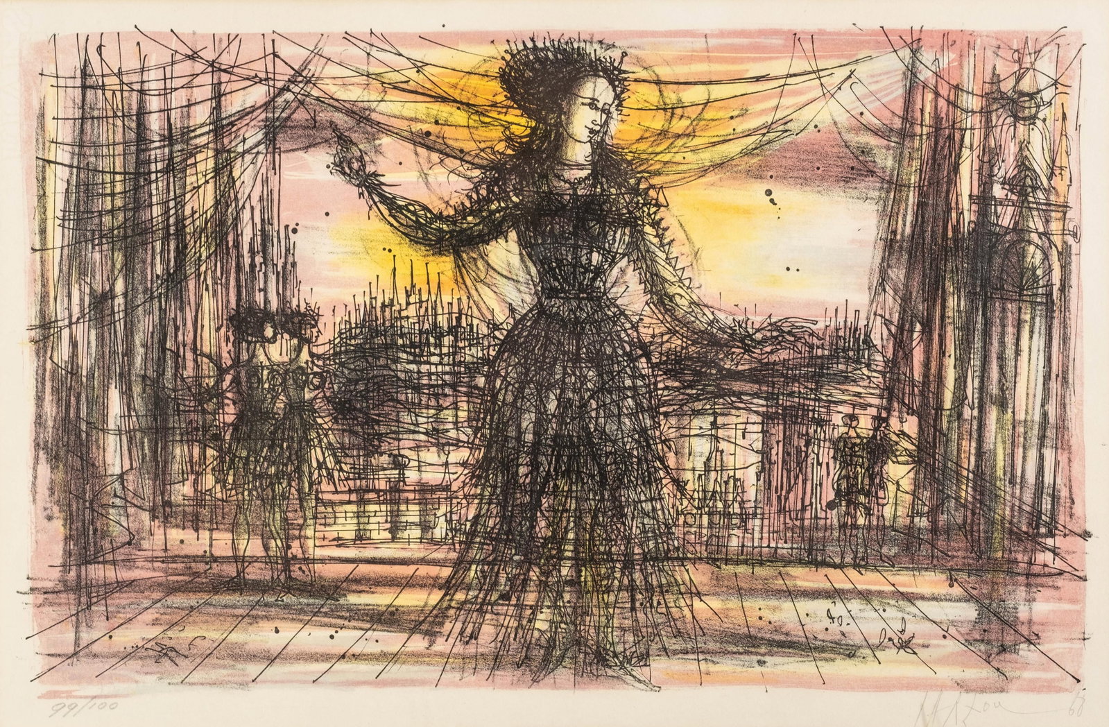 Jean Carzou Pencil-Signed Lithograph 99/100 From Small Limited Edition (1 of 7)