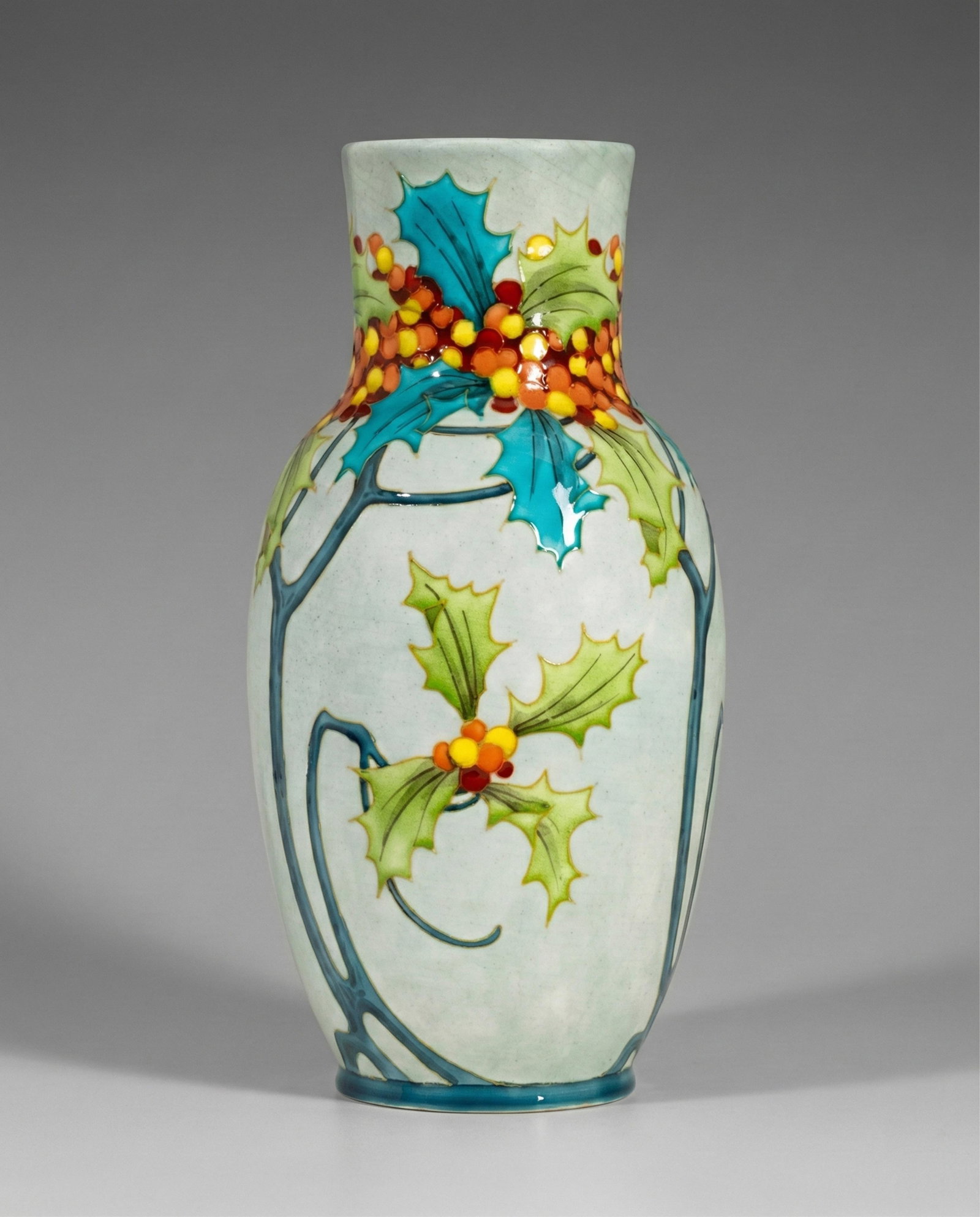 Boch Frères Keramis Art Deco Rare Holly Vase (1 of 11)