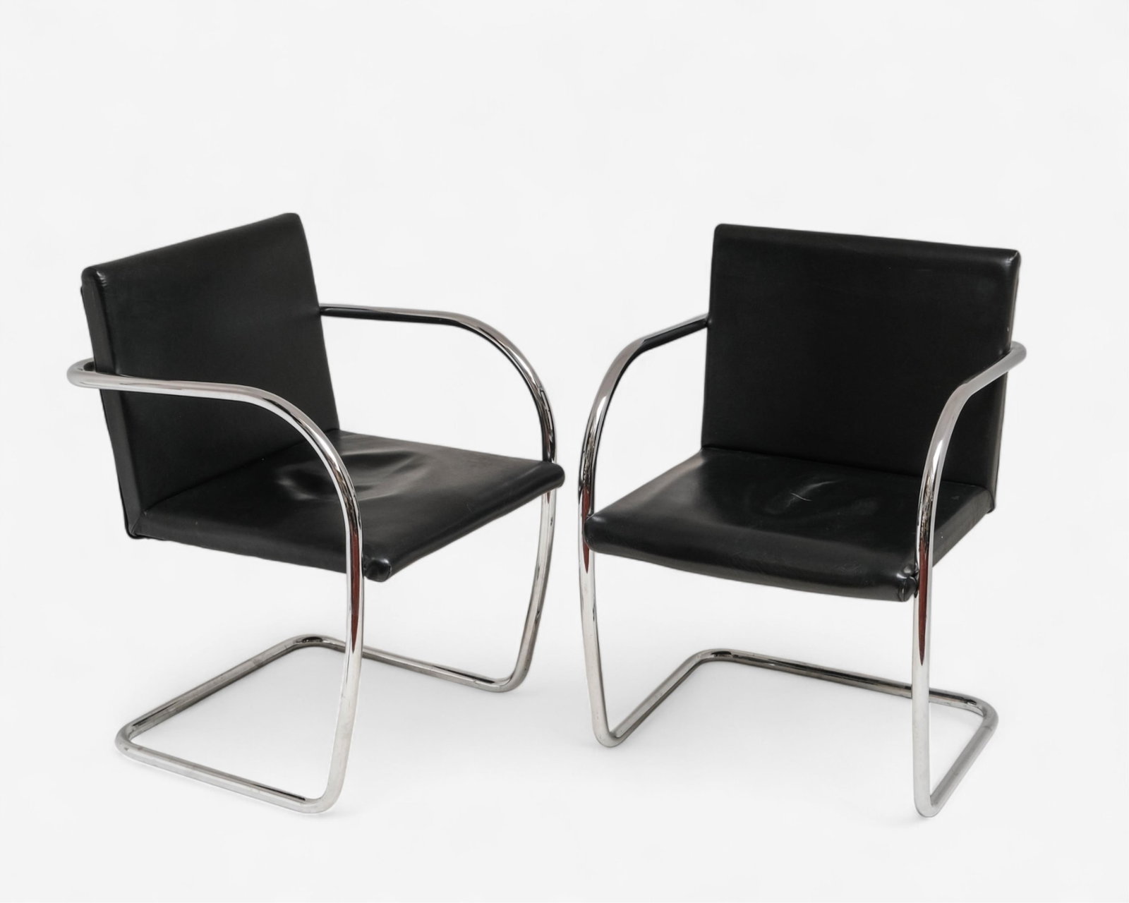 Mies van der Rohe Pair of Brno-style Armchairs After 1928 Design (1 of 7)