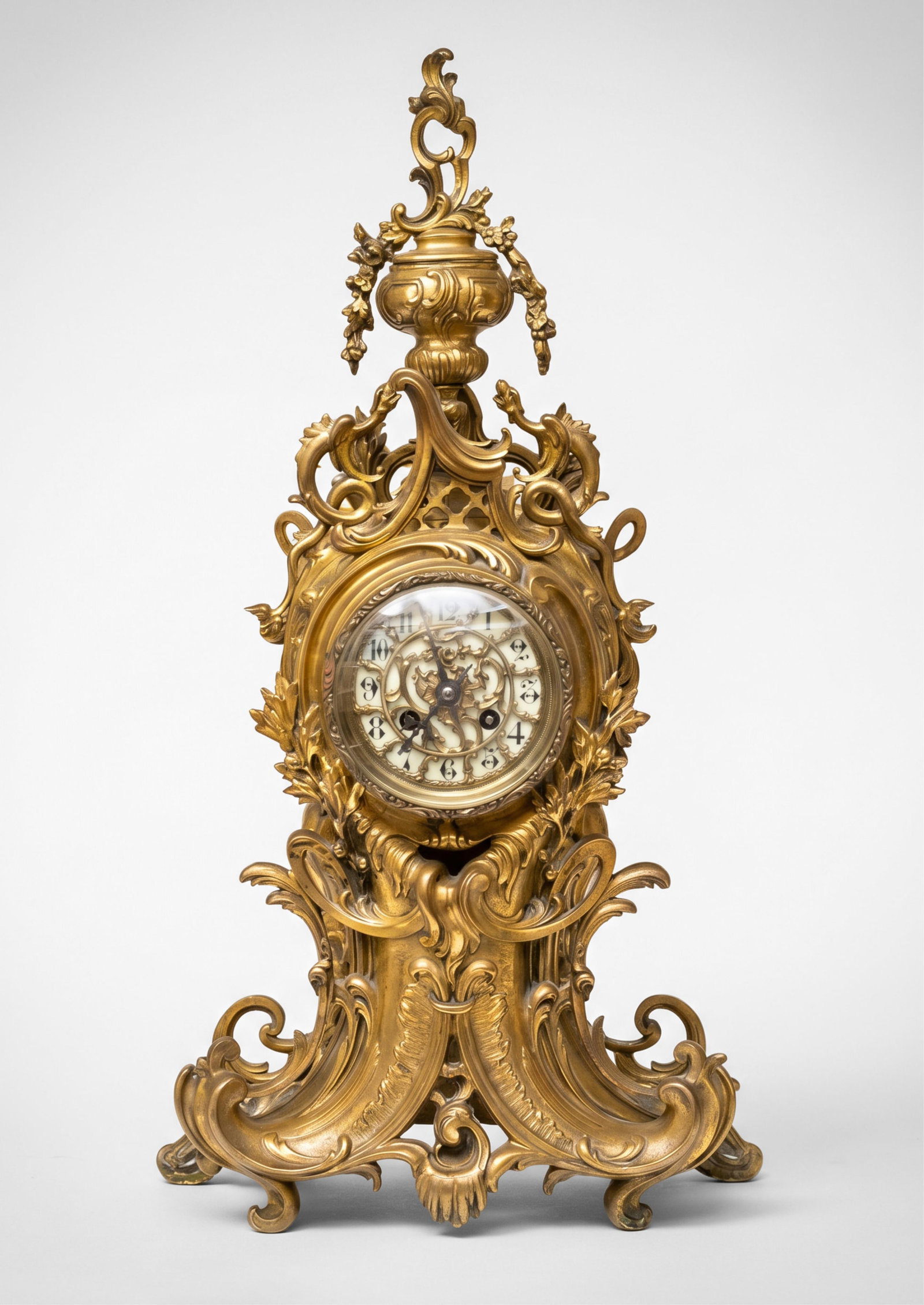 Clock Garniture Mantelpiece, Impressive 21 inches tall, Gilt Bronze, 19th Century (1 of 8)