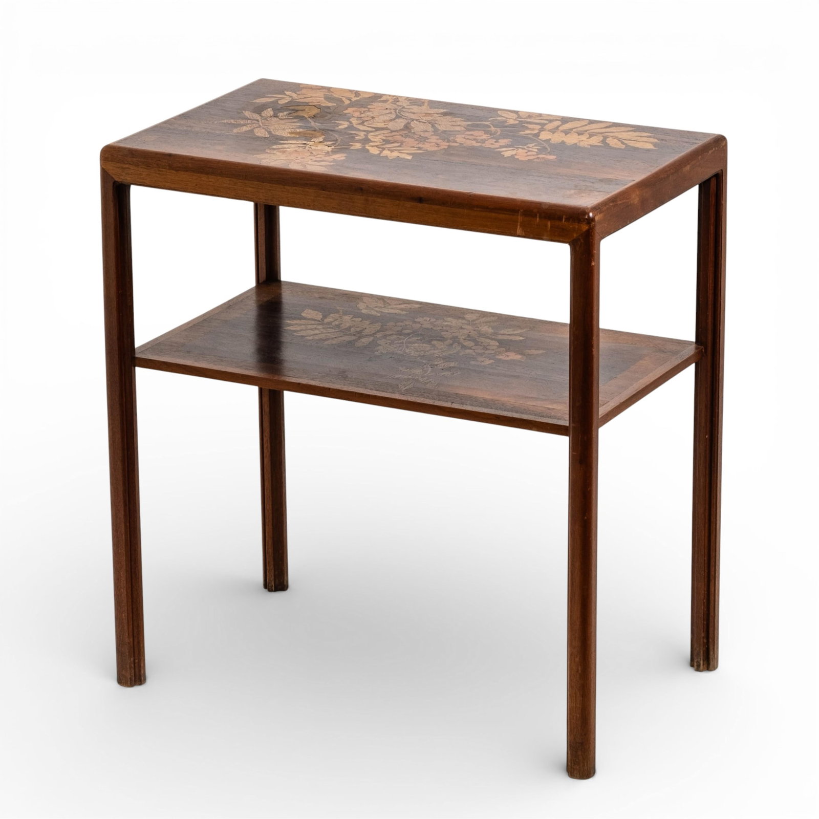 Emile Galle Signed Fruitwood Art Nouveau Inlaid Table (1 of 8)