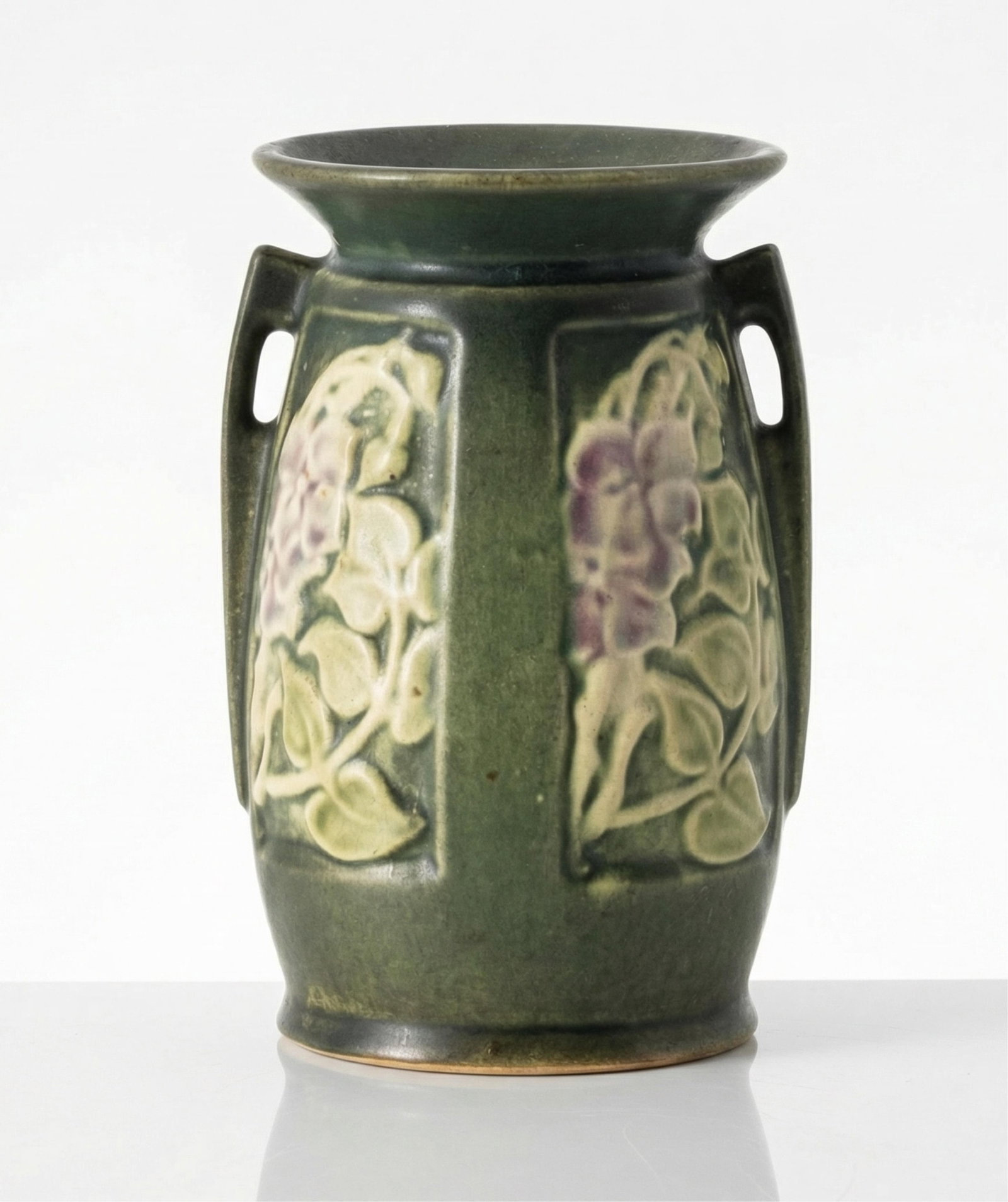 Roseville Rosecraft Panel Arts and Crafts Art Pottery Vase, Circa 1910 (1 of 6)