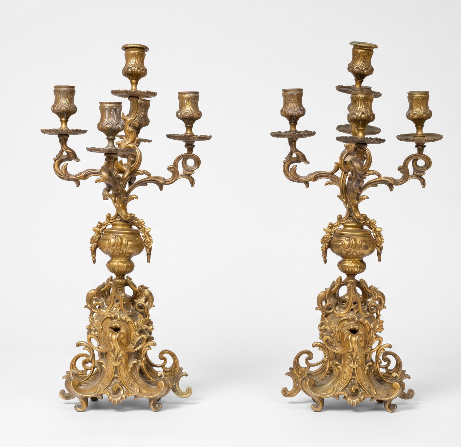 Clock Garniture Mantelpiece, Impressive 21 inches tall, Gilt Bronze, 19th Century (1 of 2)