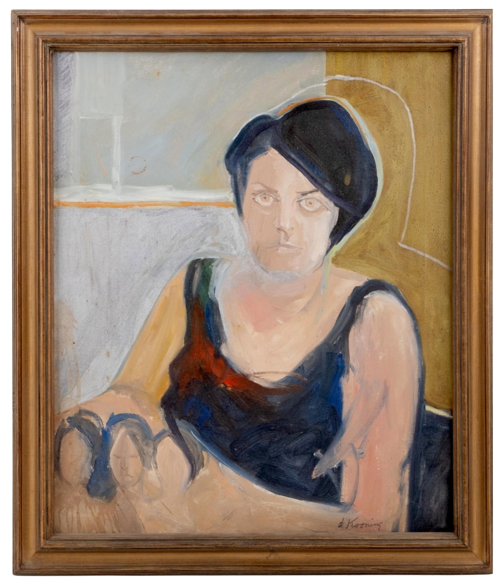 No Reserve- Willem de Kooning, Signed Abstract Expressionist Oil Painting Authenticated from Estate - 3