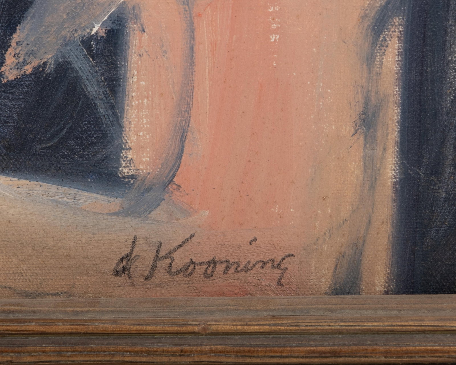 No Reserve- Willem de Kooning, Signed Abstract Expressionist Oil Painting Authenticated from Estate - 4