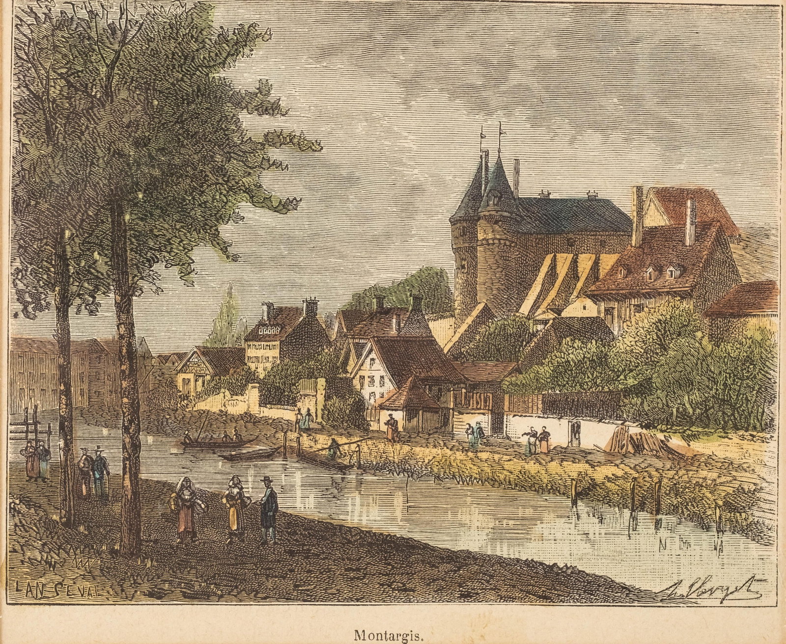No Reserve- Three Antique French Hand-Colored Prints - 2