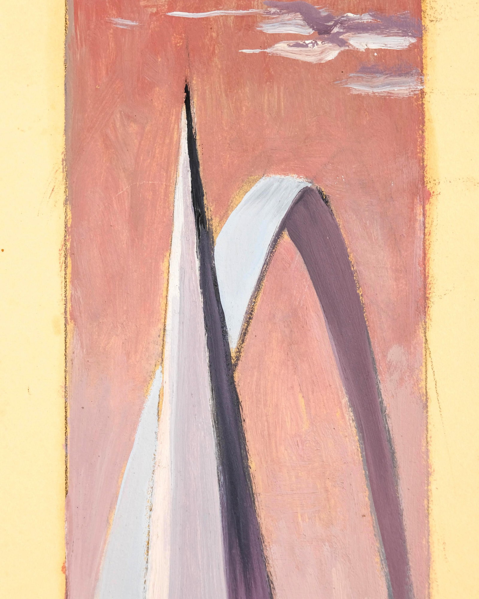 No Reserve- Paul Mantes, Gouache Painting Study for World Fair Poster Signed w/ Studio Stamp - 4