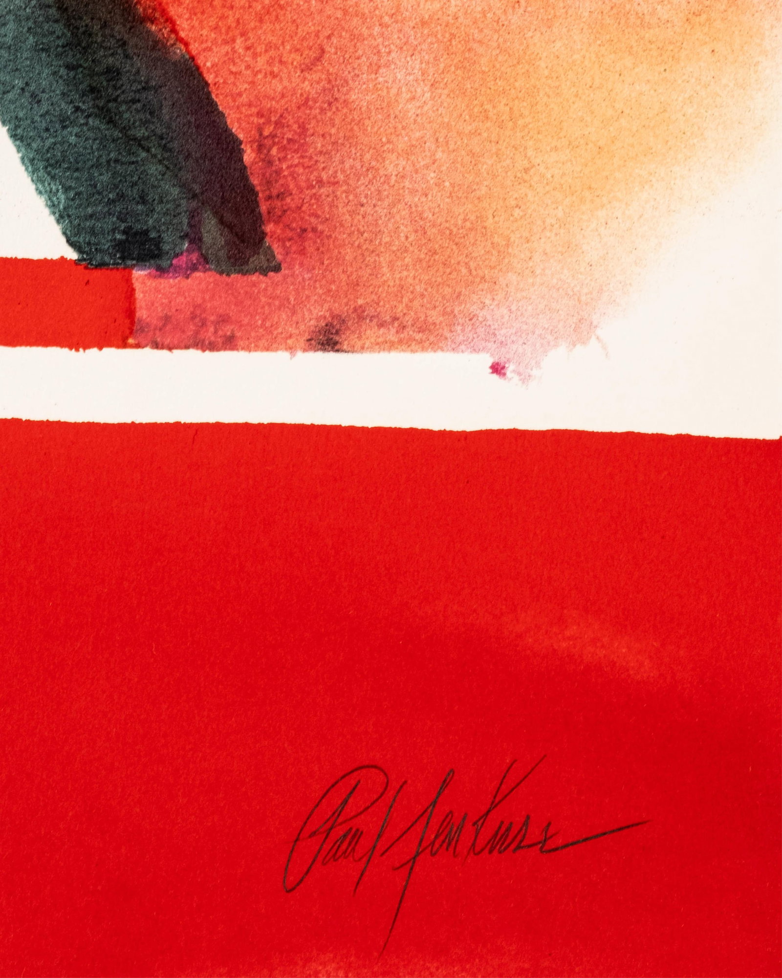 No Reserve- Paul Jenkins, Hand Signed Untitled V Abstract Color Lithograph, 1986 - 4