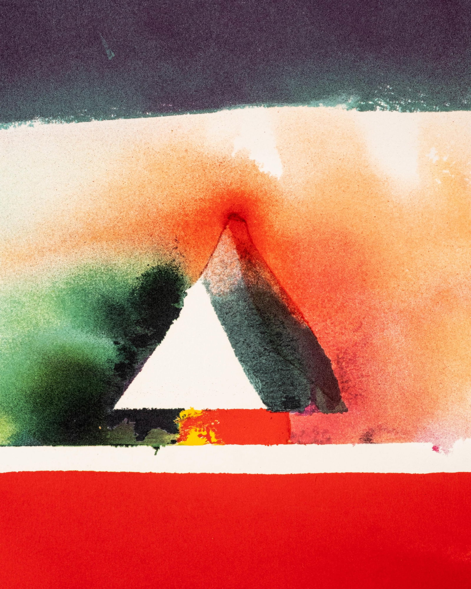 No Reserve- Paul Jenkins, Hand Signed Untitled V Abstract Color Lithograph, 1986 - 7