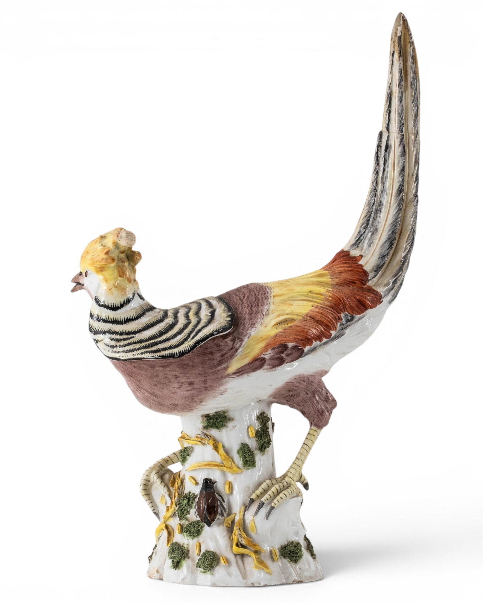 No Reserve- 19th Century Meissen Porcelain Golden Pheasant Figure - 9