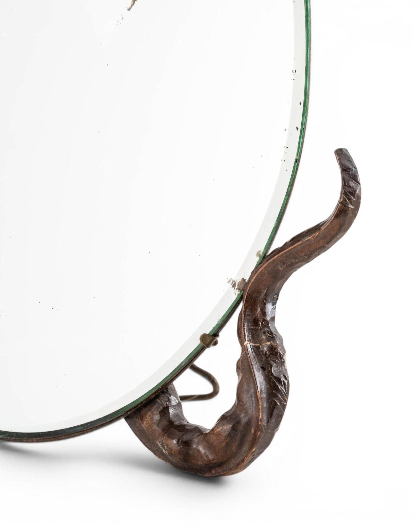 No Reserve- Viardot Orientalist Carved Wood Table Mirror With Dragon And Phoenix Motifs - 5