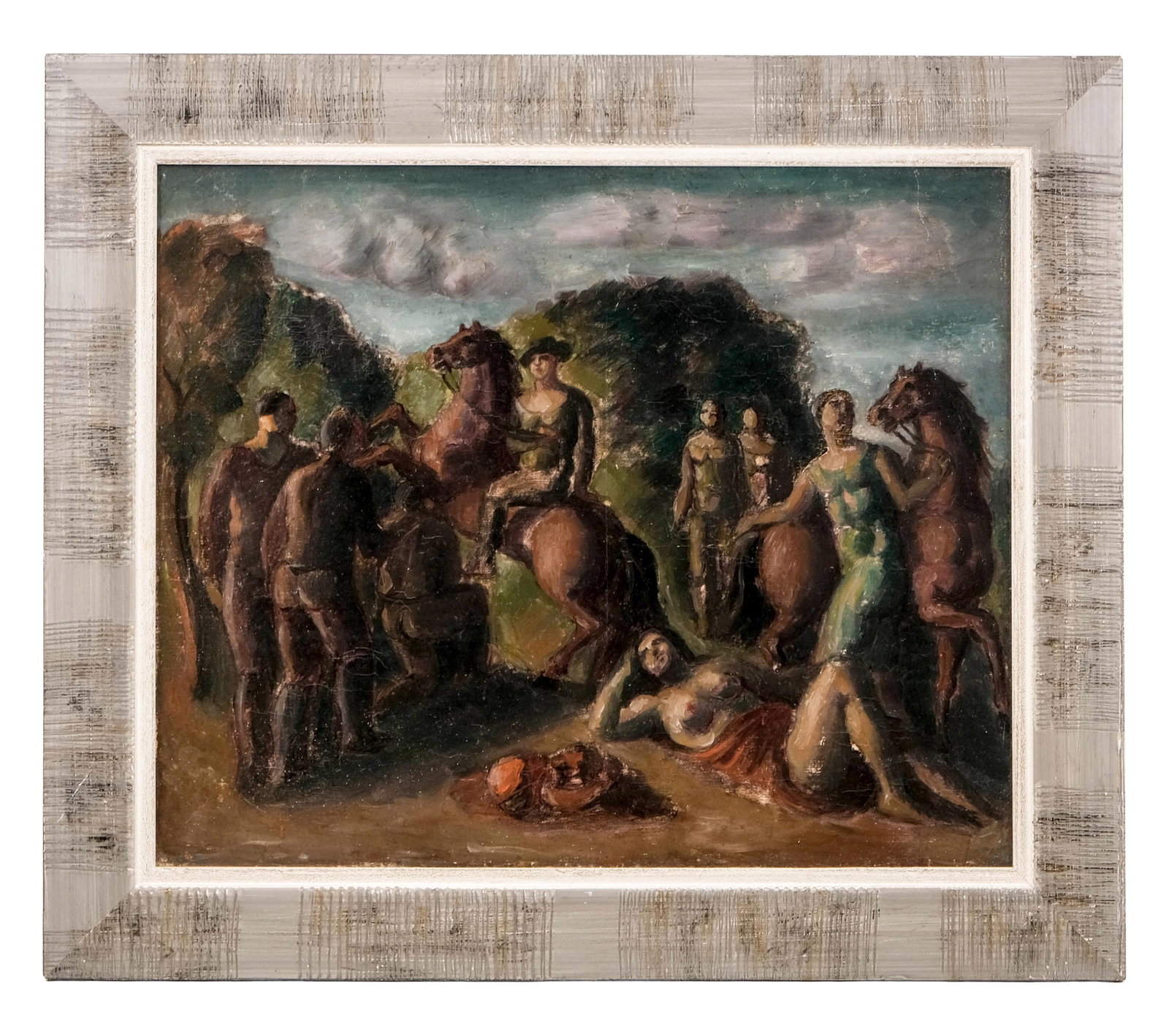 No Reserve- Léon Ernest Drivier, French Oil on Canvas Painting, Signed (1 of 11)