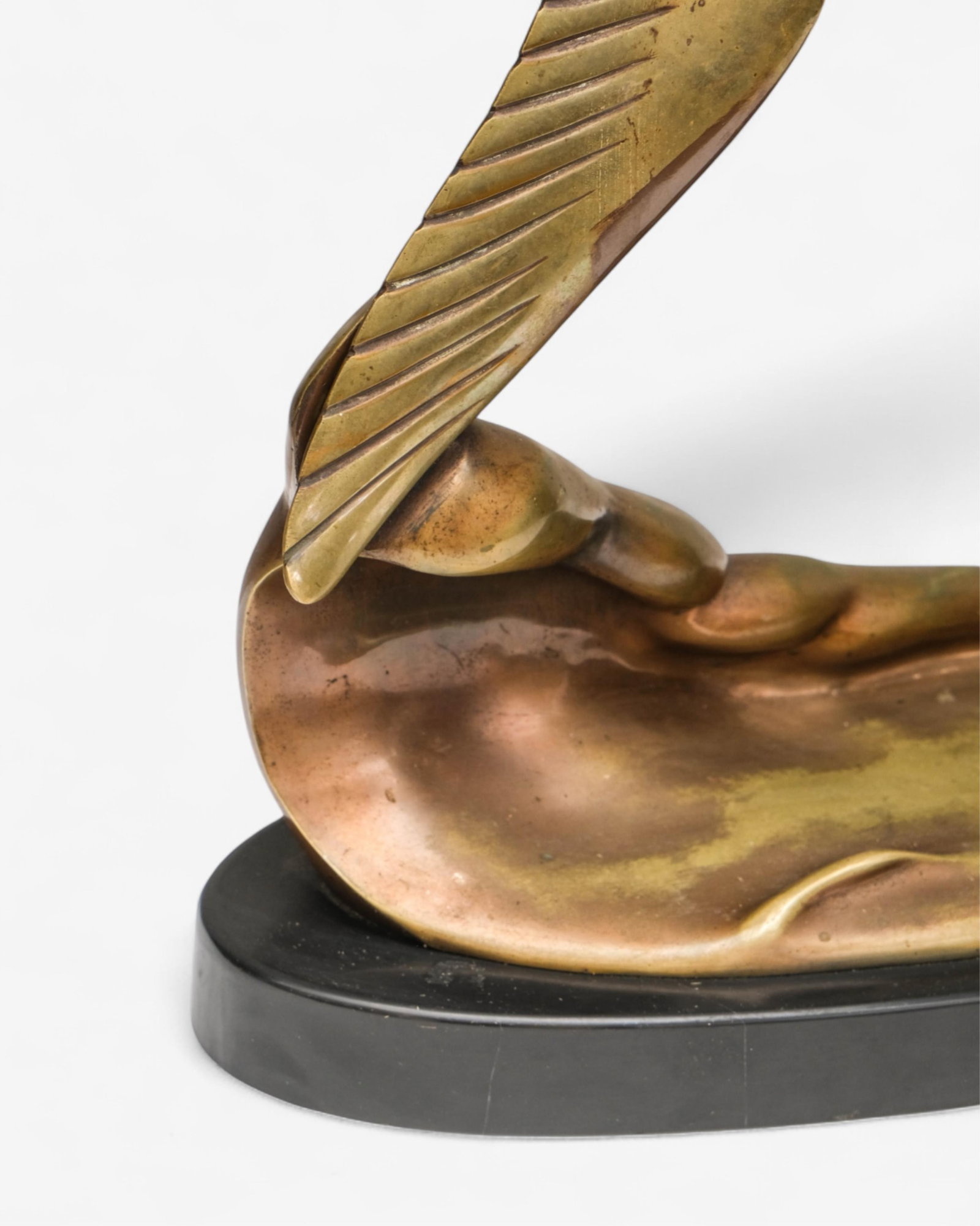 No Reserve- Rene Rochard signed Art Deco Bronze on Marble Base, - 9