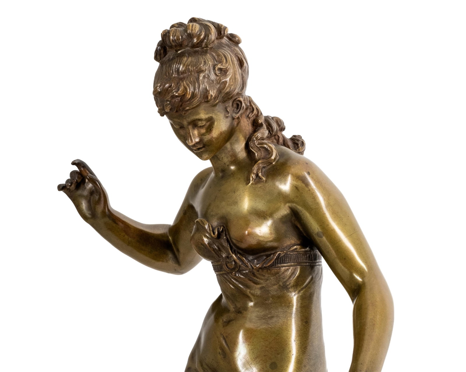 No Reserve- Auguste Moreau, 19" Signed Antique Bronze Sculpture 19th century - 4