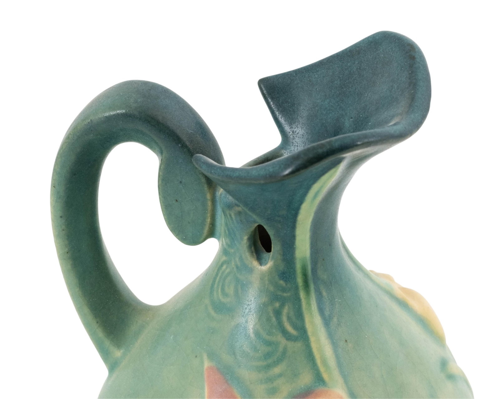 No Reserve- Roseville Zephyr Lily Art Pottery Ewer Vase, Circa 1946 - 4