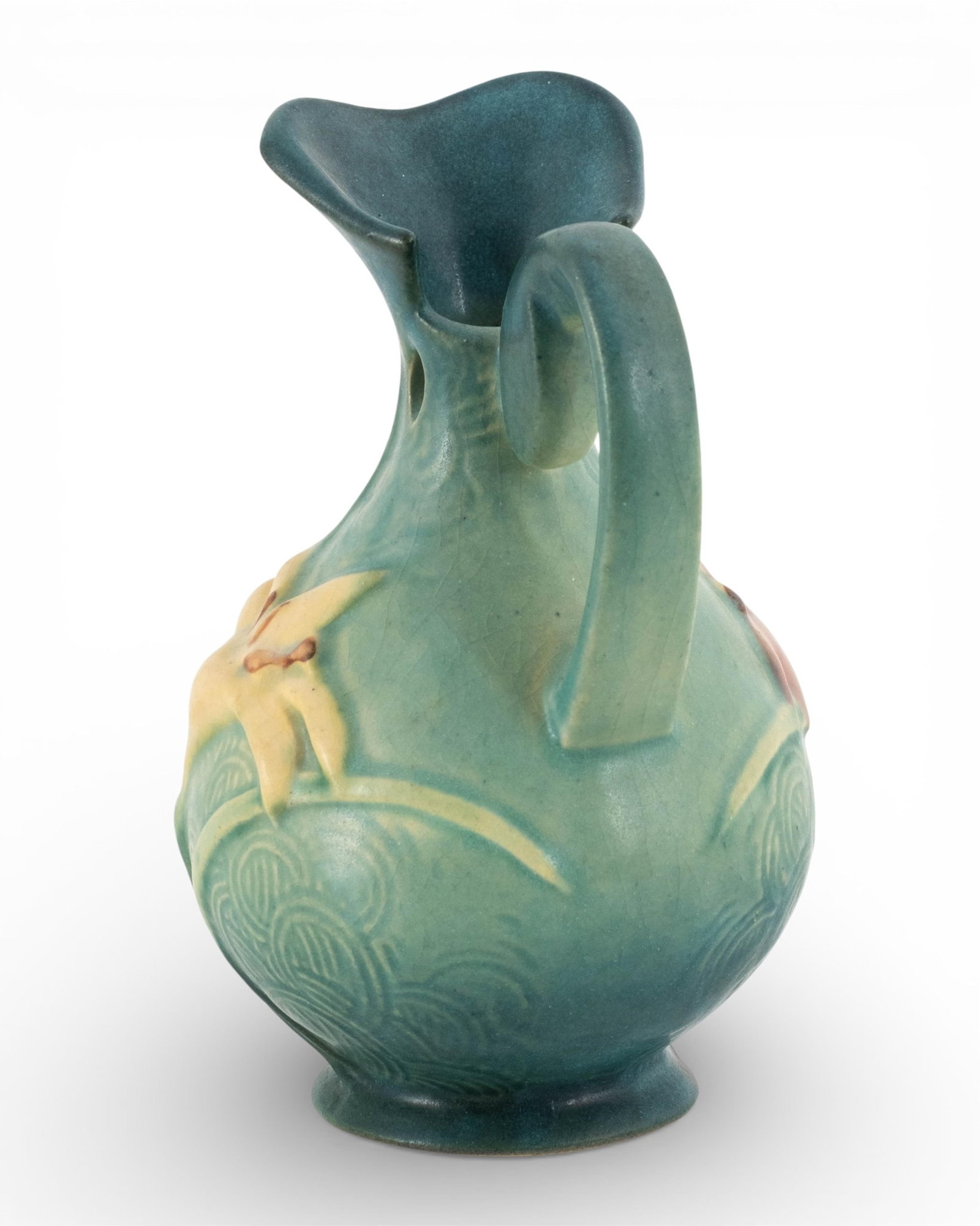 No Reserve- Roseville Zephyr Lily Art Pottery Ewer Vase, Circa 1946 - 6