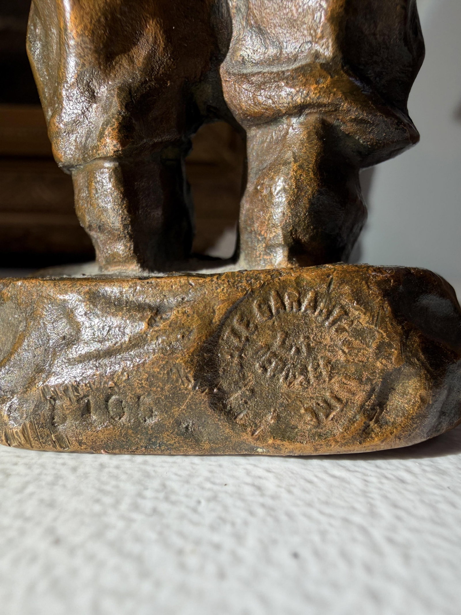 No Reserve- Elisa Beetz-Charpentier French Bronze ‘Girl With Hood’ 1909 - 2