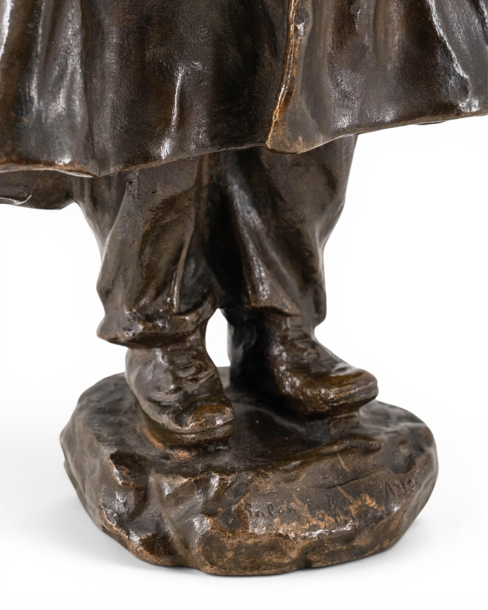 No Reserve- Elisa Beetz-Charpentier French Bronze ‘Girl With Hood’ 1909 - 7
