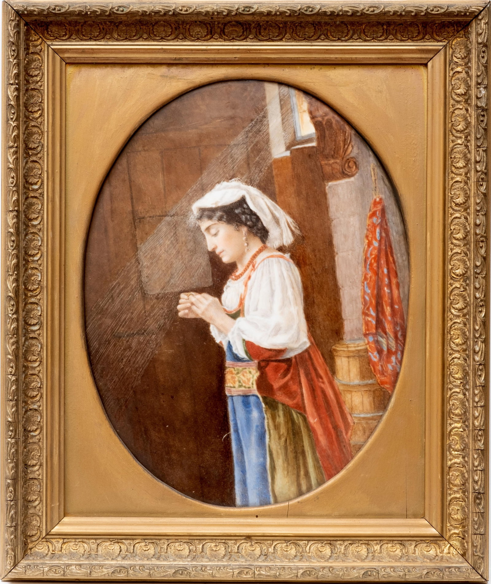 No Reserve- Antique French Painting on Porcelain - 3