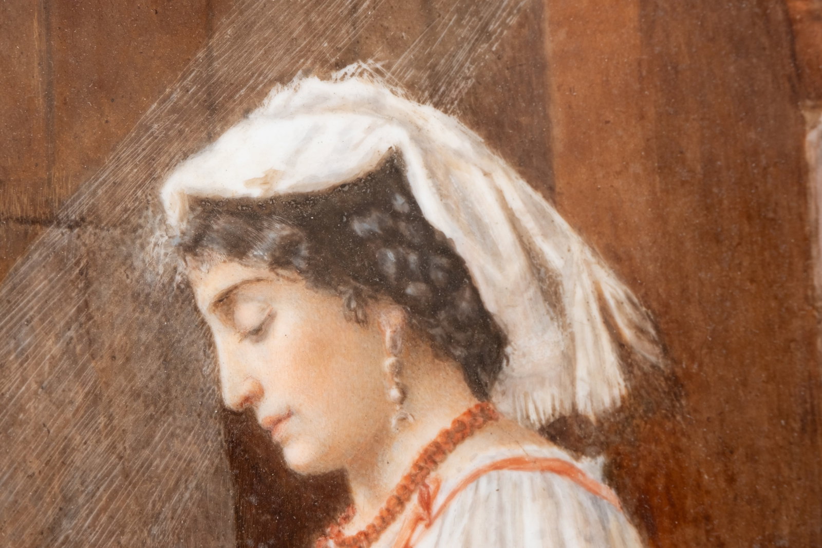 No Reserve- Antique French Painting on Porcelain - 5