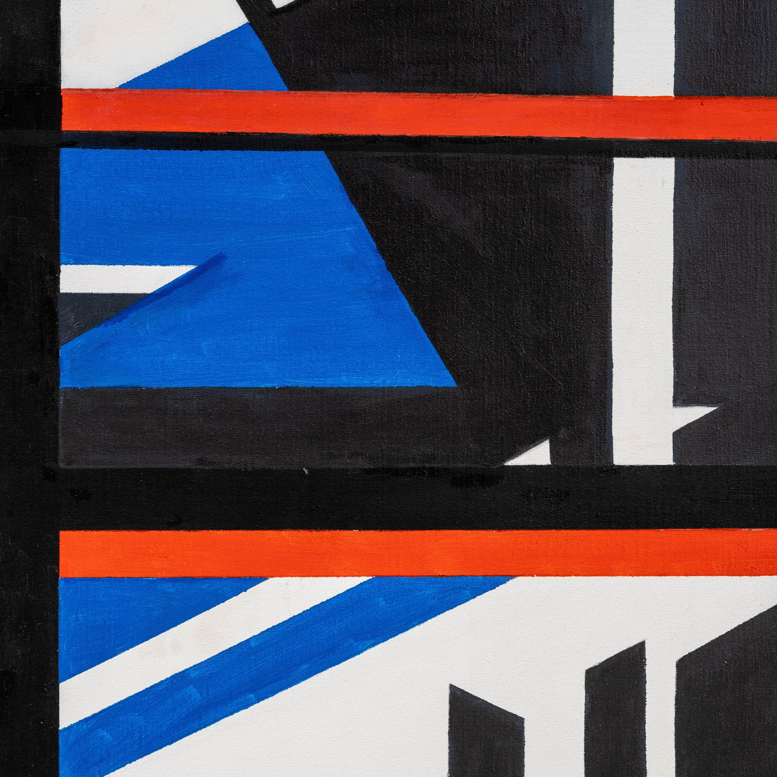 No Reserve- JF Dourneau signed *Urban Planning* Geometric Oil Painting, 1997 - 6