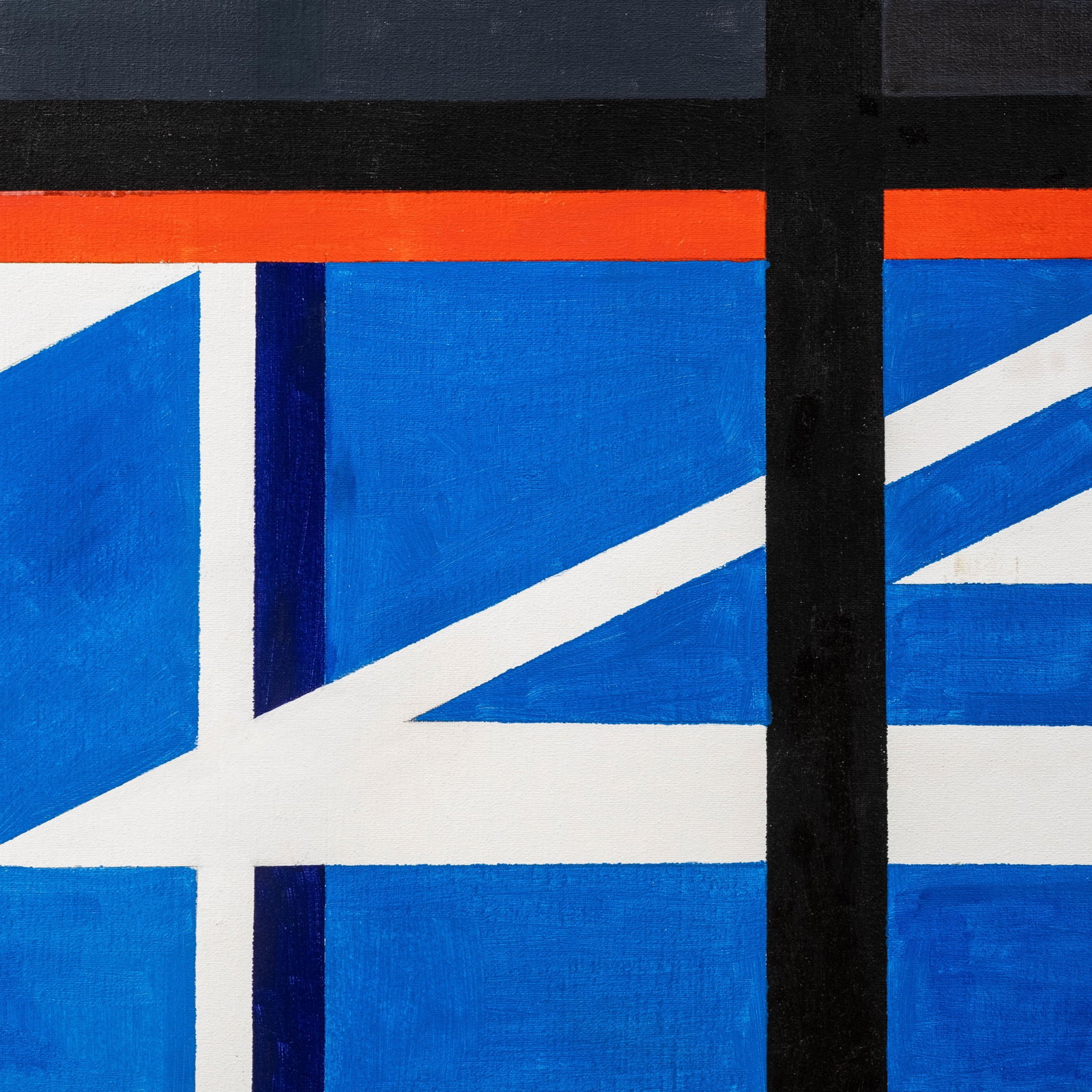 No Reserve- JF Dourneau signed *Urban Planning* Geometric Oil Painting, 1997 - 7
