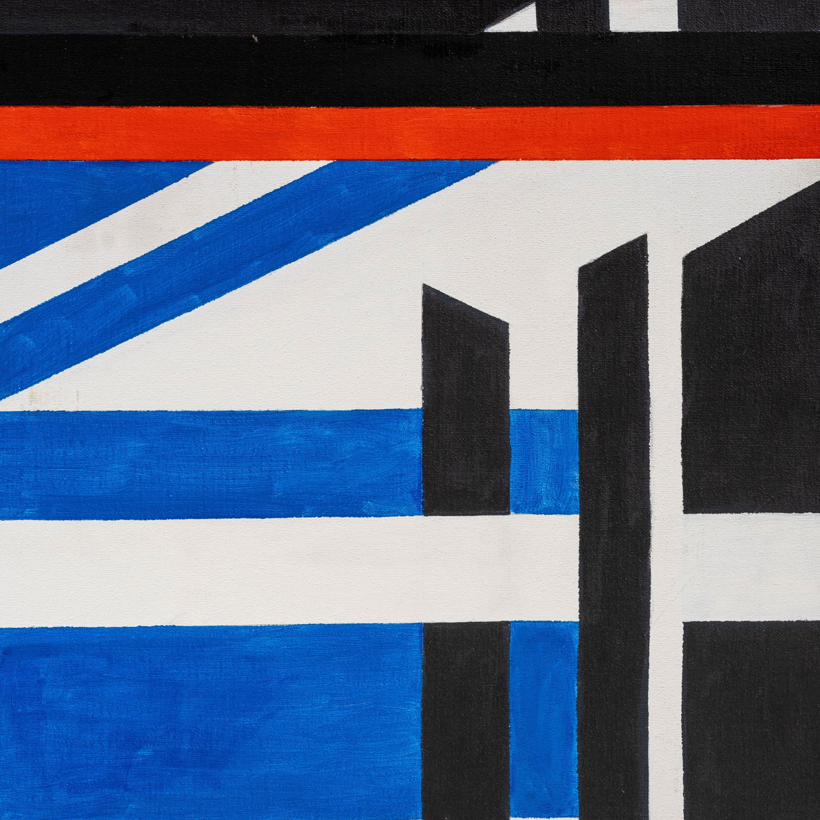 No Reserve- JF Dourneau signed *Urban Planning* Geometric Oil Painting, 1997 - 8
