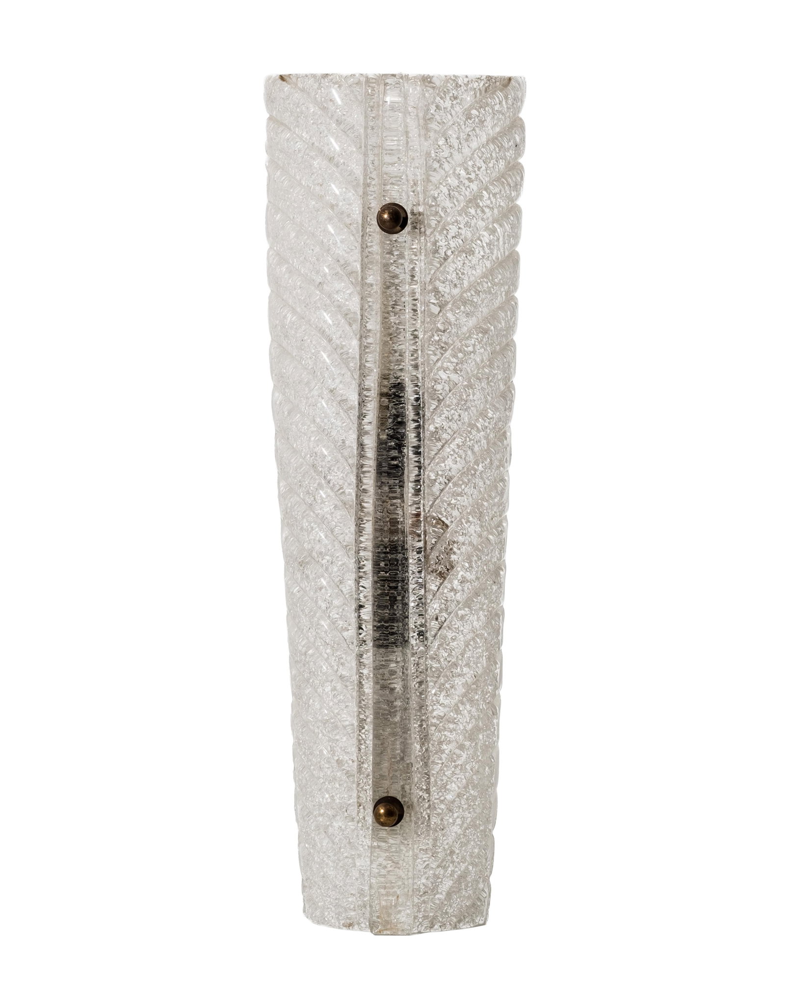 No Reserve- Mid-Century Barovier &Toso attrib. 20" Murano Blown Textured Art Glass Wall Sconce circa - 3