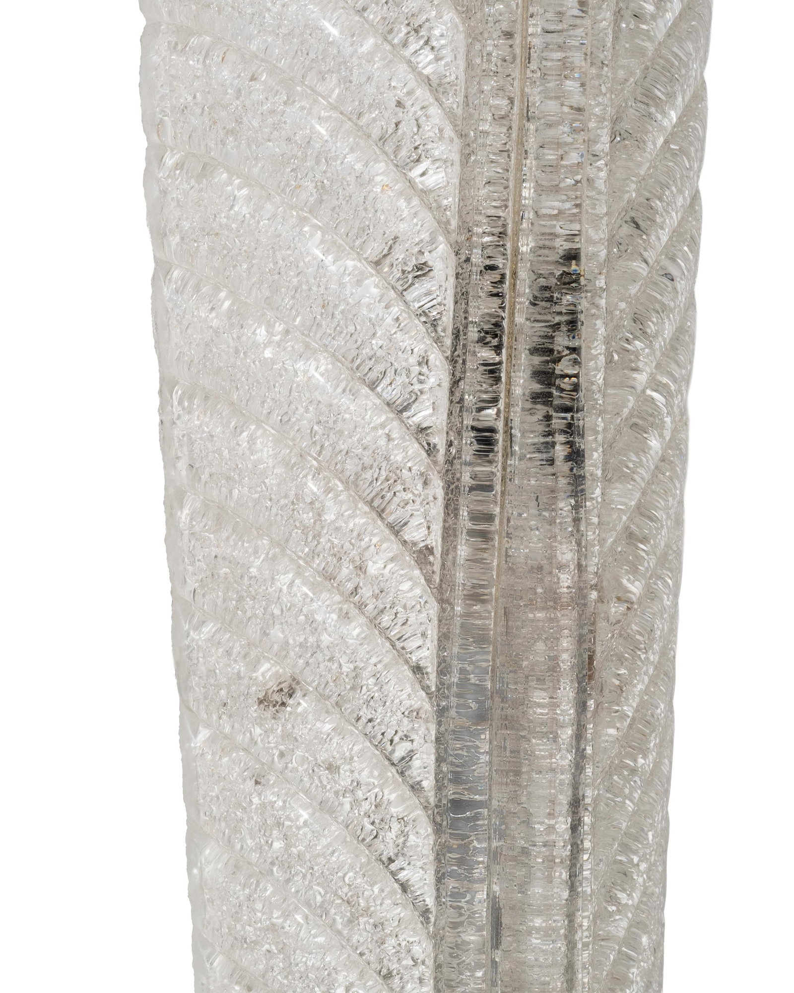 No Reserve- Mid-Century Barovier &Toso attrib. 20" Murano Blown Textured Art Glass Wall Sconce circa - 5