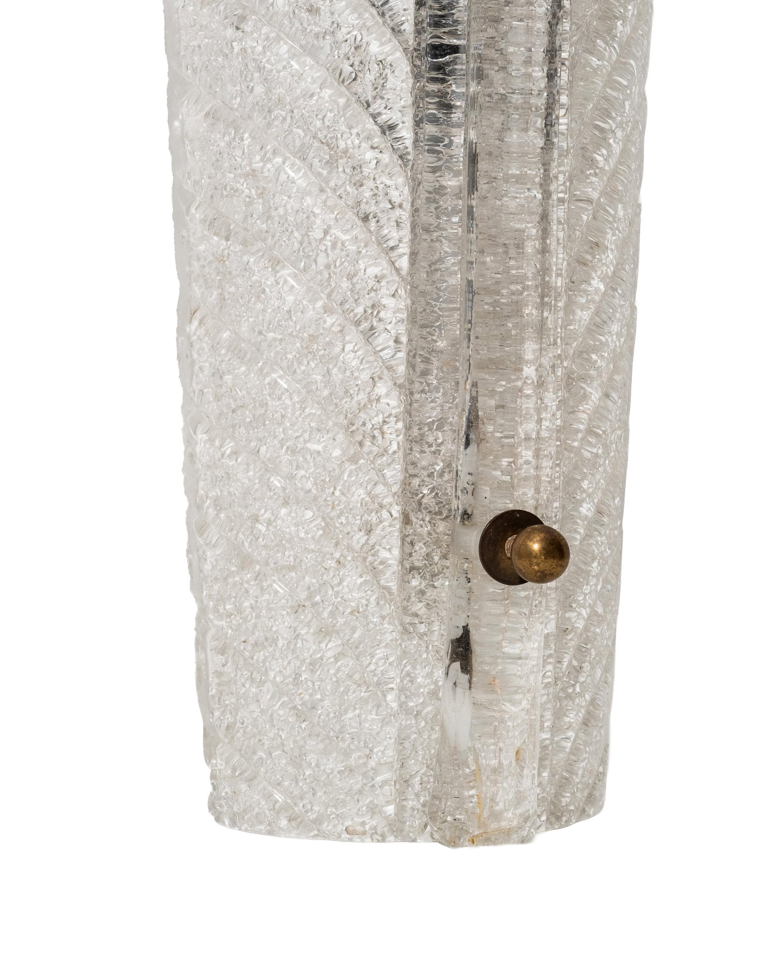 No Reserve- Mid-Century Barovier &Toso attrib. 20" Murano Blown Textured Art Glass Wall Sconce circa - 6