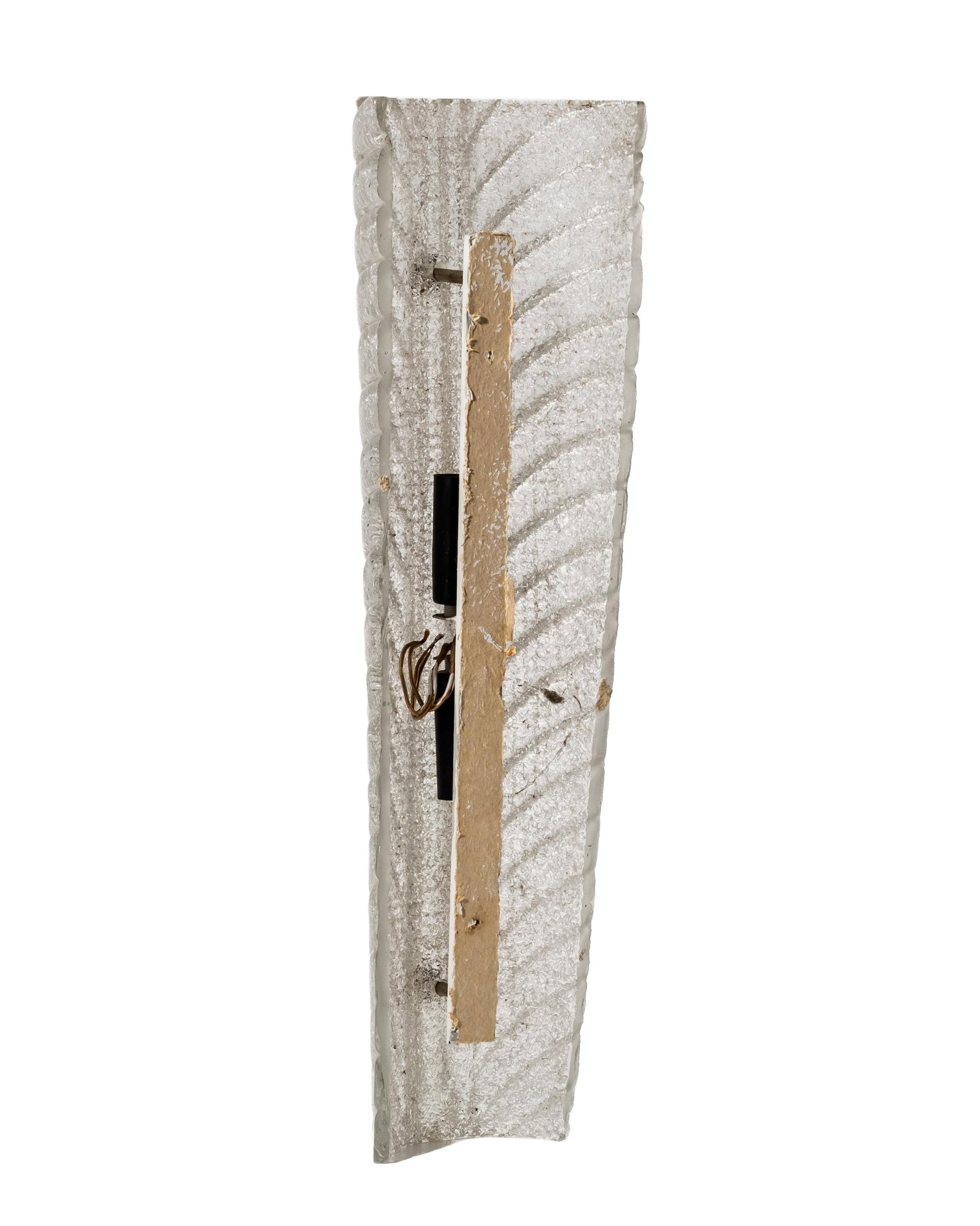 No Reserve- Mid-Century Barovier &Toso attrib. 20" Murano Blown Textured Art Glass Wall Sconce circa - 7