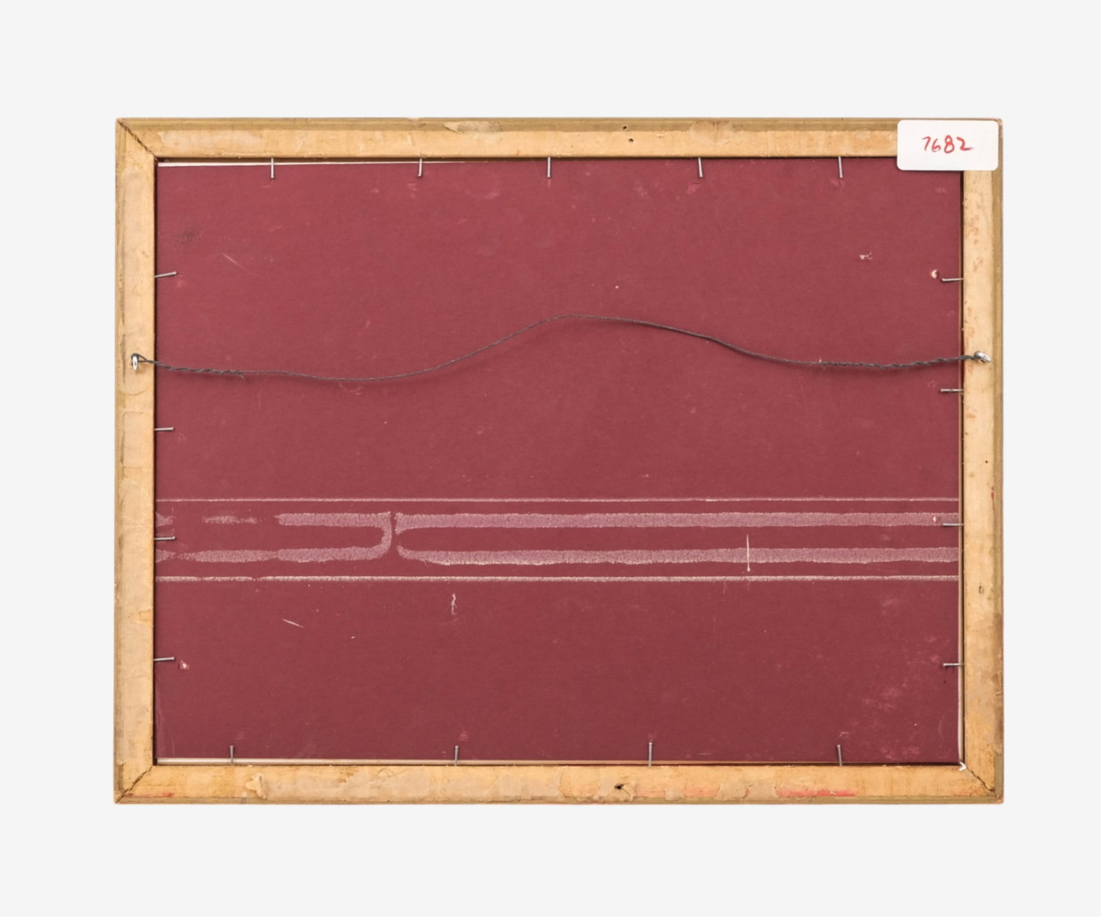 No Reserve- Mystery Artist: Architectural Watercolor Painting with Seated Figure in cloister, Circa - 8
