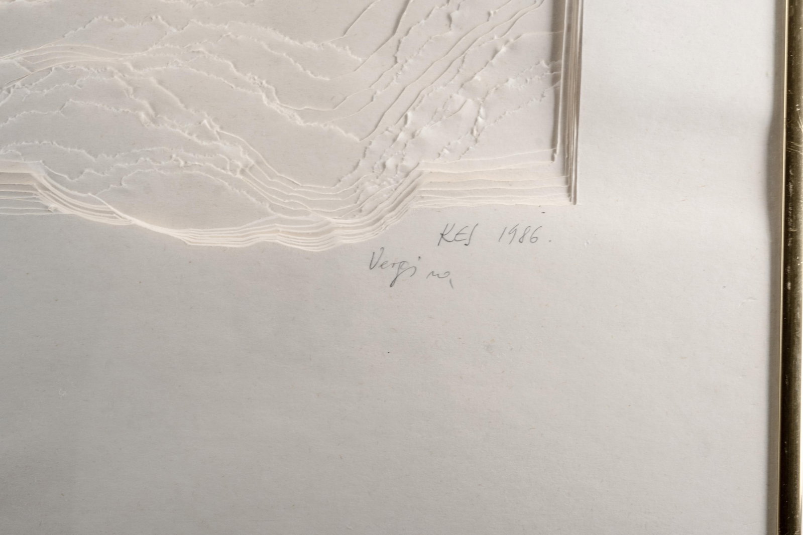No Reserve- KES 1986 Layered Paper Relief Abstract Sculpture, 1986 - 4