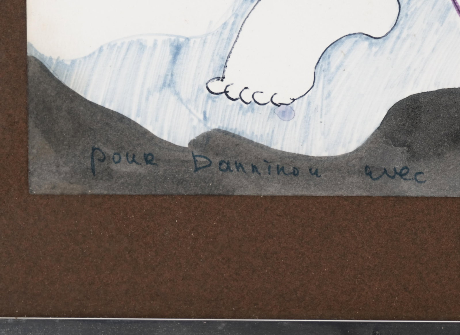 No Reserve- Signed Linda Le Kniff, Seated Woman, Watercolor and Pen Painting, 1974 - 5