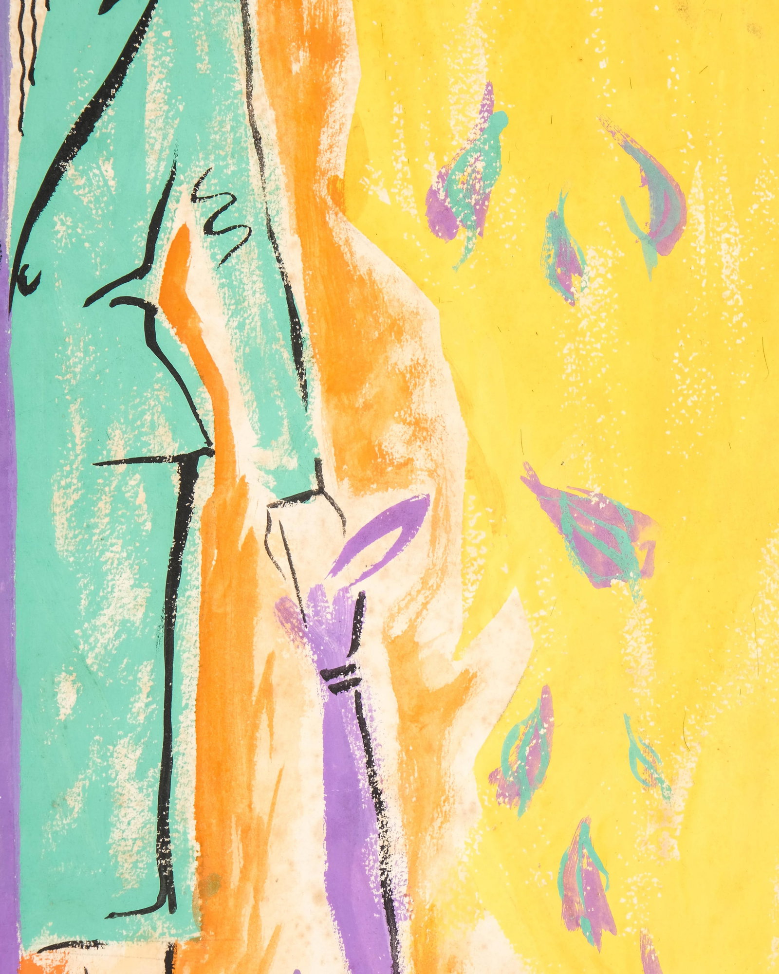 No Reserve- Paul Colin Original Gouache Painting Submission Artwork for Exposition Feminin Poster - 5