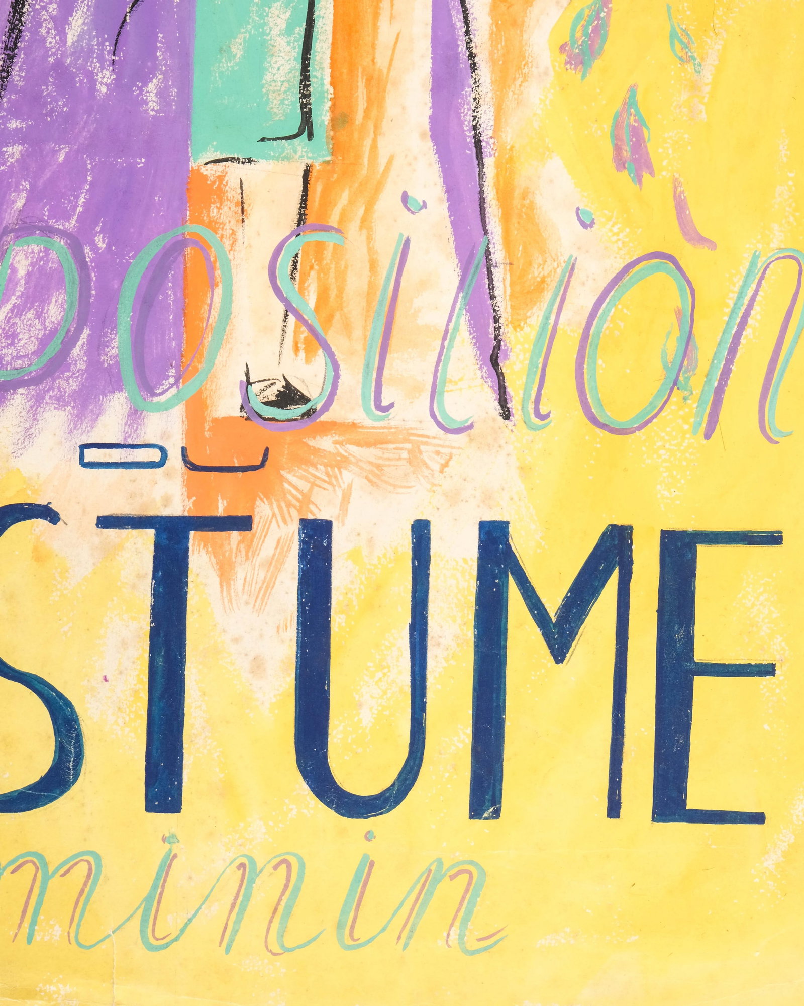No Reserve- Paul Colin Original Gouache Painting Submission Artwork for Exposition Feminin Poster - 8
