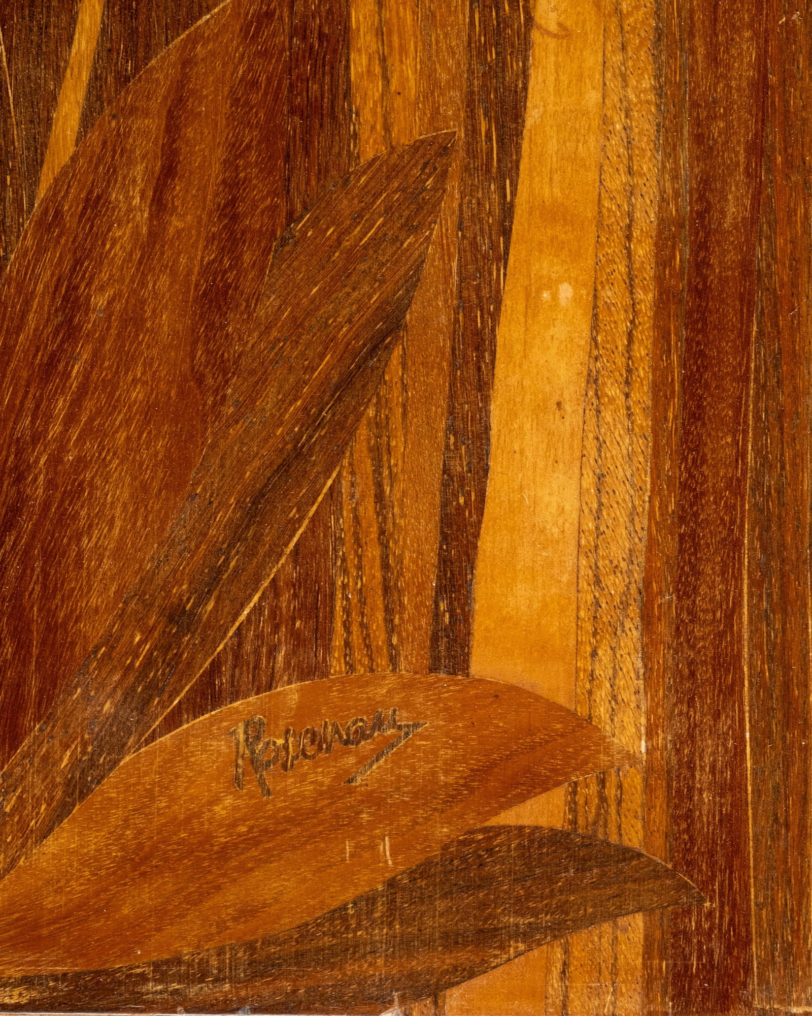 No Reserve- Pierre Rosenau Galle Style Art Nouveau Inlaid Scenic Marquetry Panel circa 1910 - 4