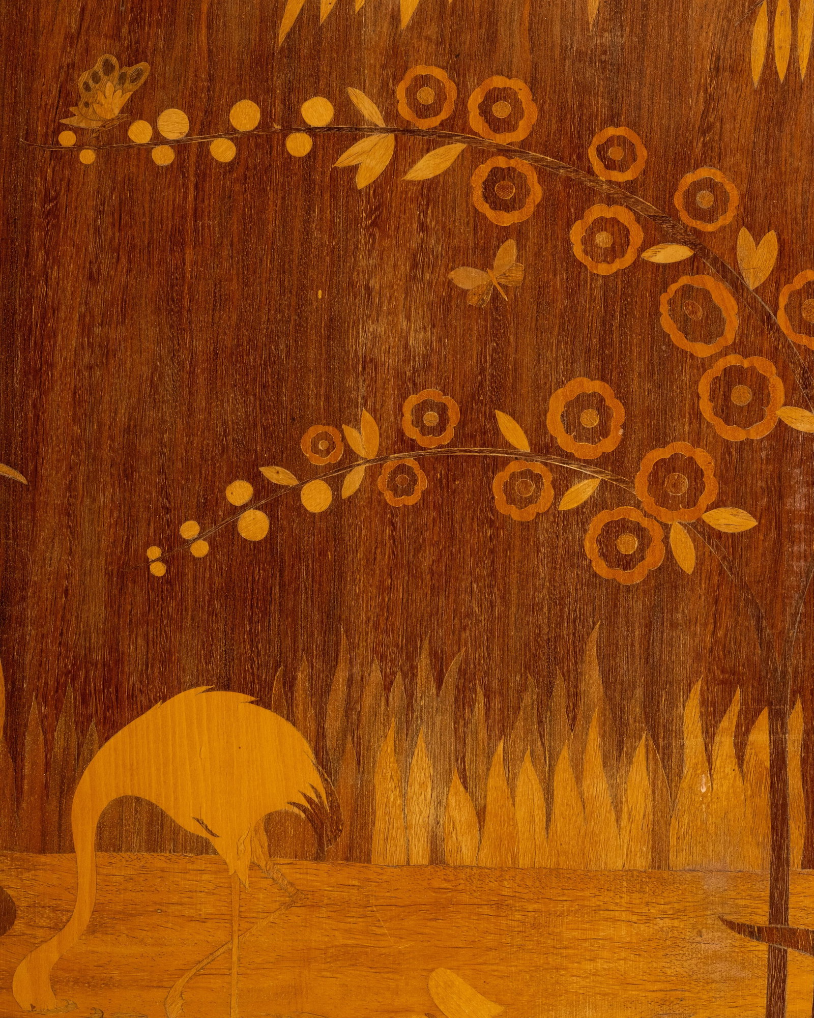 No Reserve- Pierre Rosenau Galle Style Art Nouveau Inlaid Scenic Marquetry Panel circa 1910 - 6
