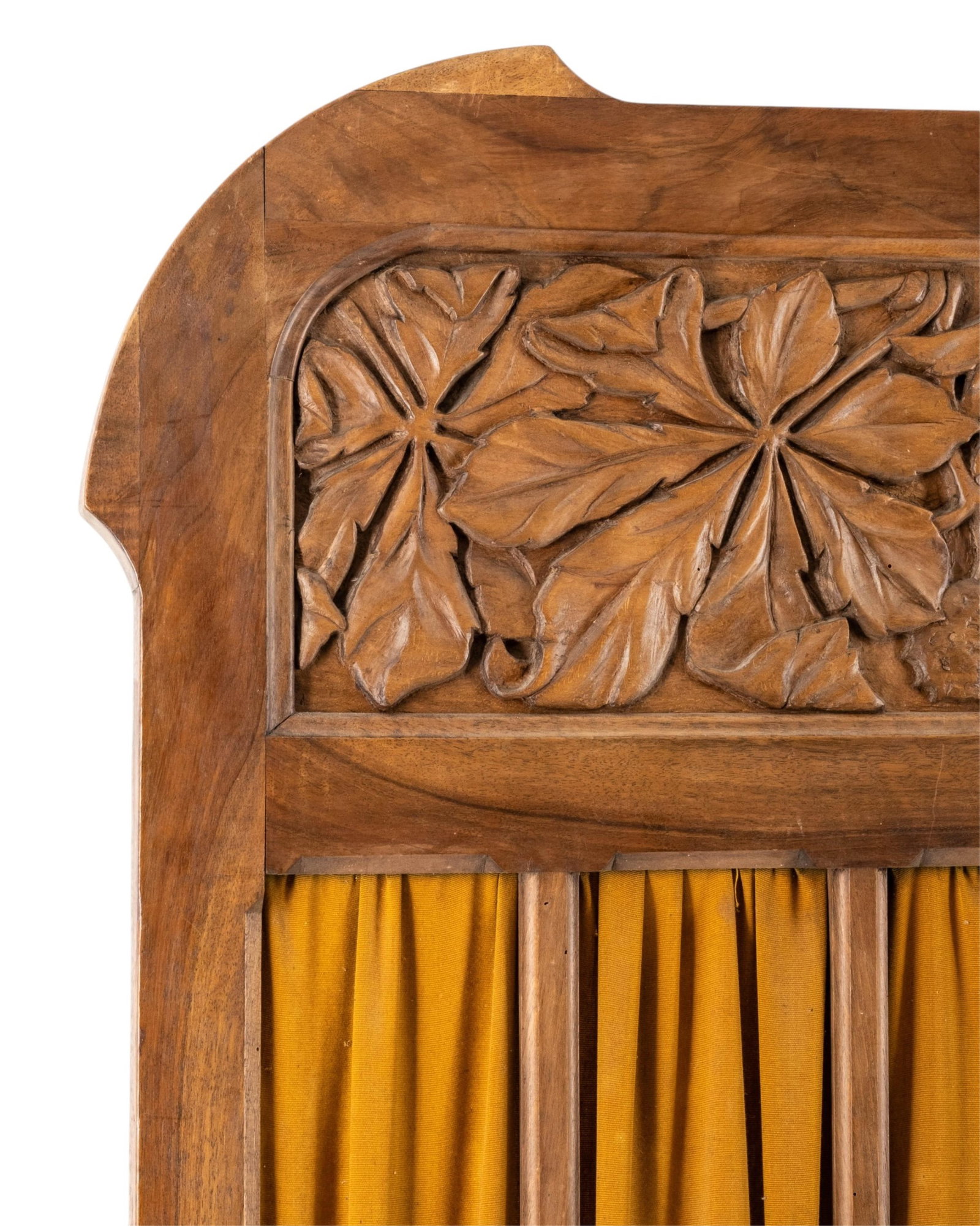 No Reserve- Majorelle Style Fireplace Screen French Art Nouveau Carved Wood, Circa 1902 - 3