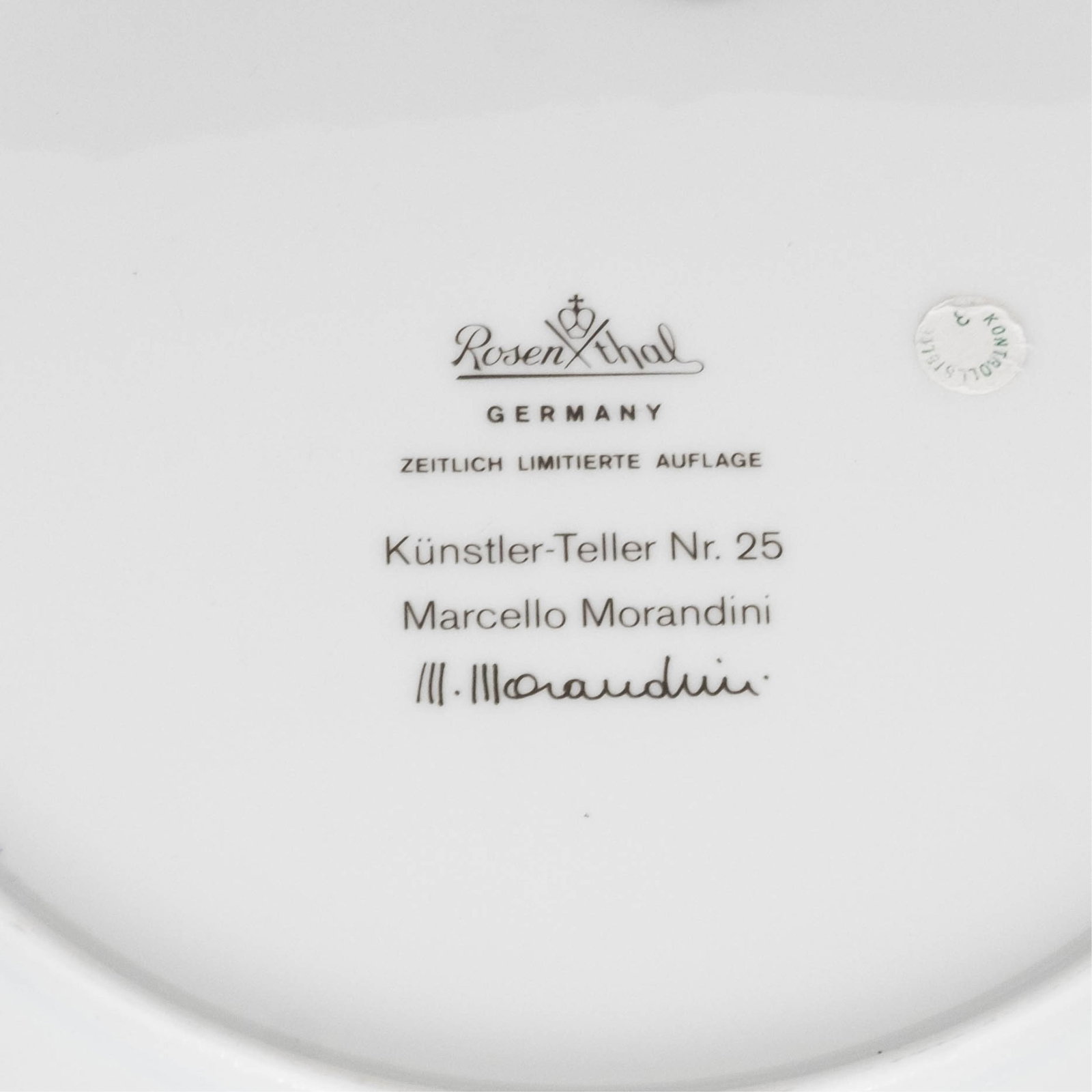 No Reserve- Rosenthal Artist Edition 5 Display Plates, original boxes, signed - 7